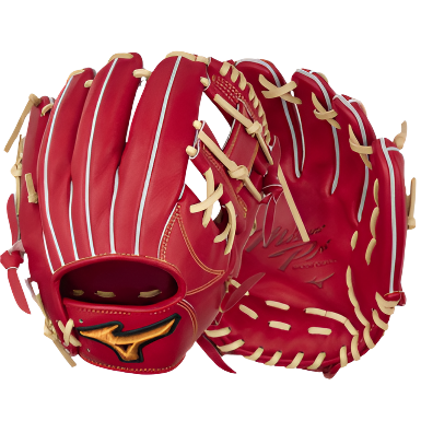 Mizuno Pro Classic GMPC-40 Osaka Red/Cream 11.5" baseball glove showcasing premium steerhide design.