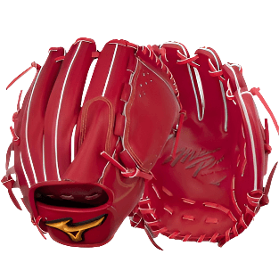 Mizuno Pro Classic GMPC-10 Osaka Red 12" Pitchers Baseball Glove with premium leather and elegant design.