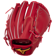 Mizuno Pro Classic GMPC-10 Osaka Red 12" Pitchers Baseball Glove showcasing premium leather and 4 Golds Patch design.