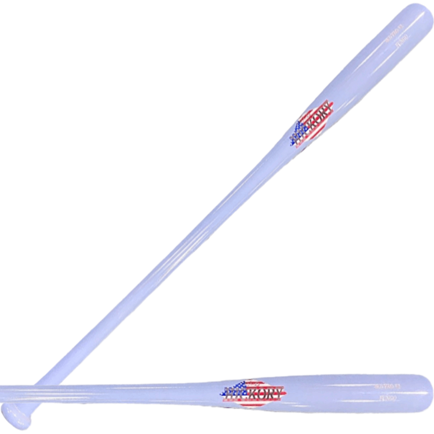 Old Hickory F2 Maple Fungo bat with red, white, and blue design, crafted in the USA, perfect for training and practice.