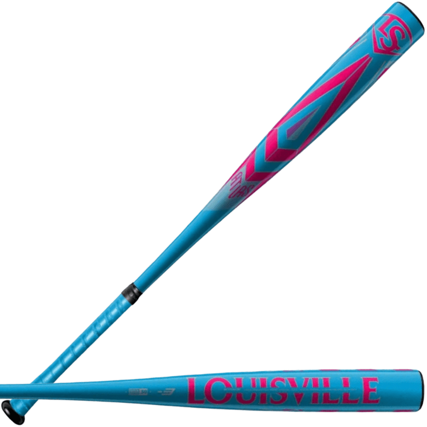 Louisville Slugger Atlas 31 Flavors Limited Edition bat in blue and pink design, perfect for elevating your game.