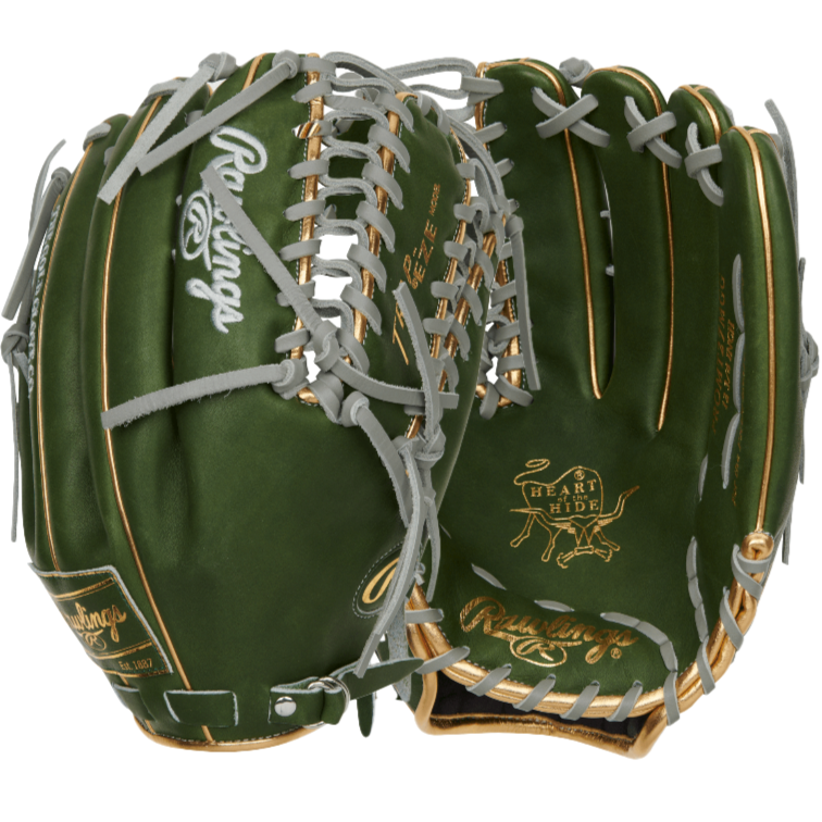 Rawlings September 2024 Gold Glove Club RGGC PROMT27MGG 12.75", showing front palm and elegant backhand.