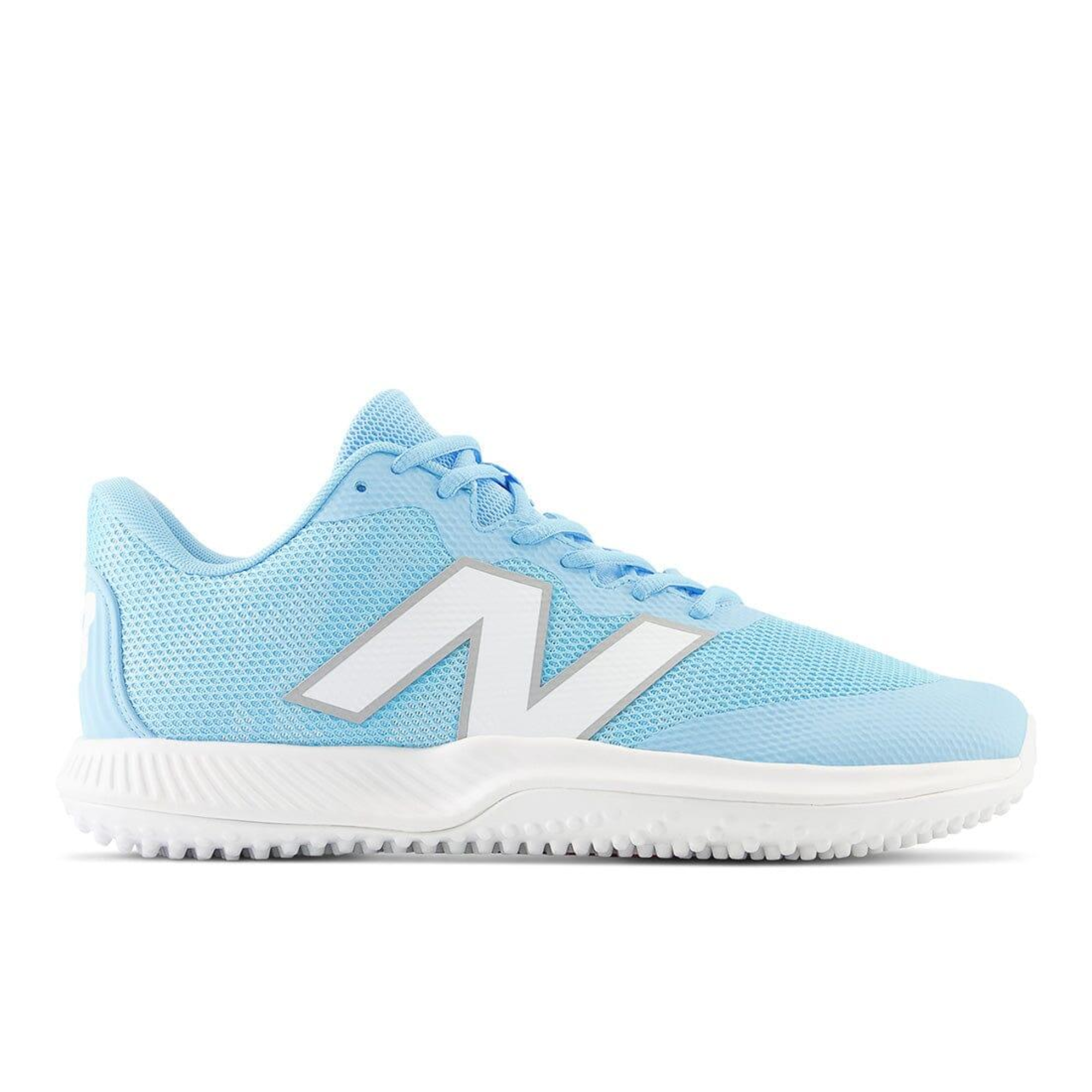 New Balance FuelCell 4040v7 Turf Trainer in sky blue, designed for elite ballplayers with energetic cushioning.