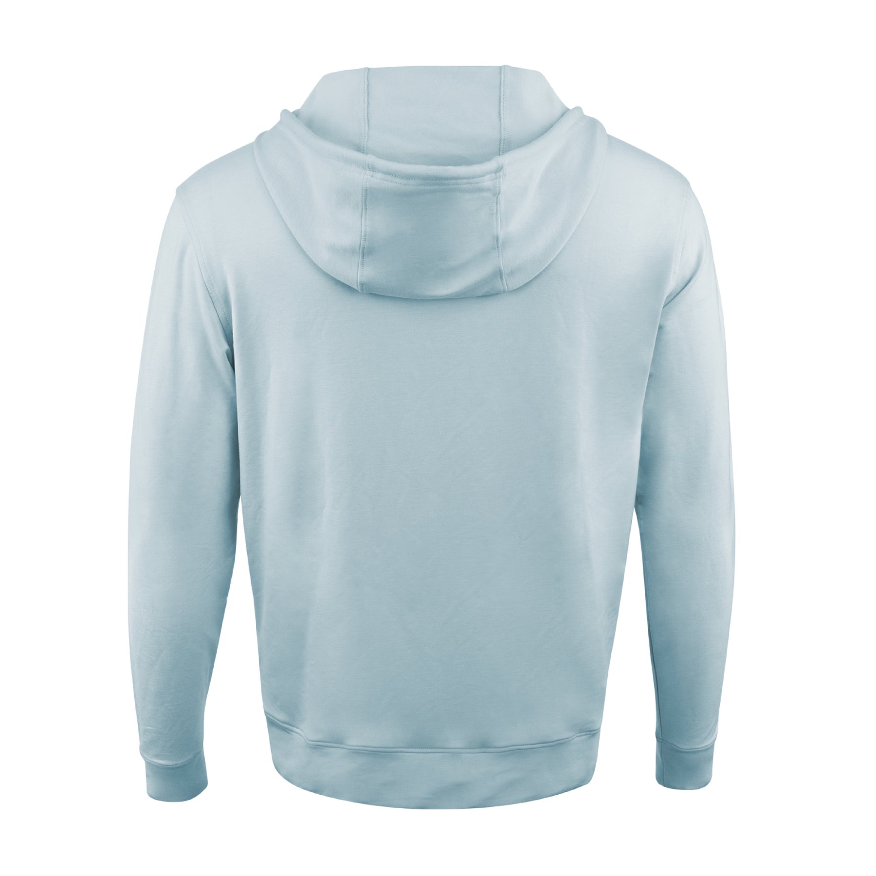 Back view of the Bauer Outage Blue Lightweight Hoodie showcasing its soft fabric and modern design.