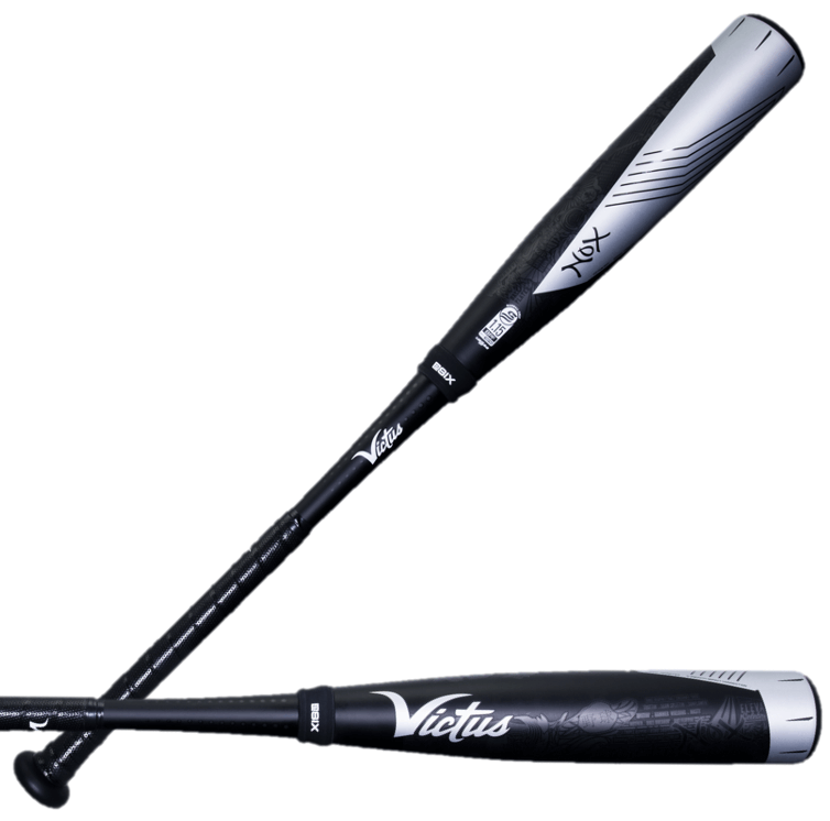 Victus Nox Senior League -10 baseball bat with end-loaded design and military-grade aluminum barrel.