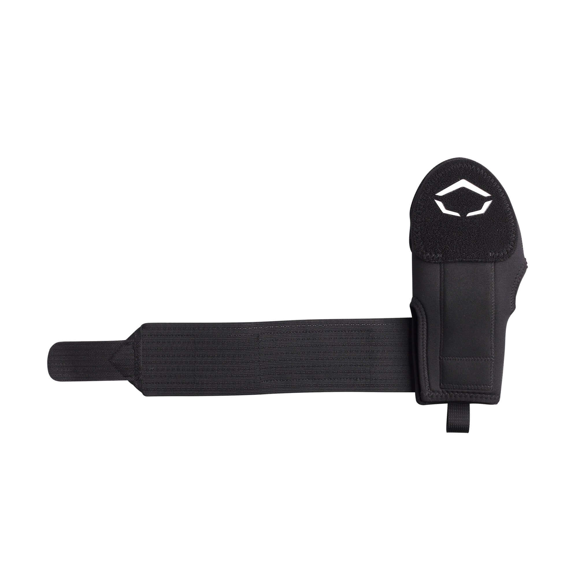 Black Evoshield Youth Sliding Mitt for Left Hand with protective plates and elastic compression strap.