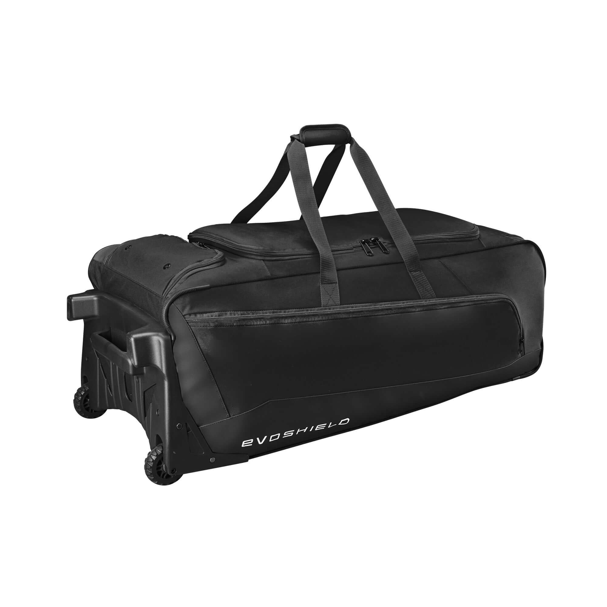 Evoshield Stonewall 2.0 Wheeled Bag featuring durable design and spacious compartments for sports gear and equipment.