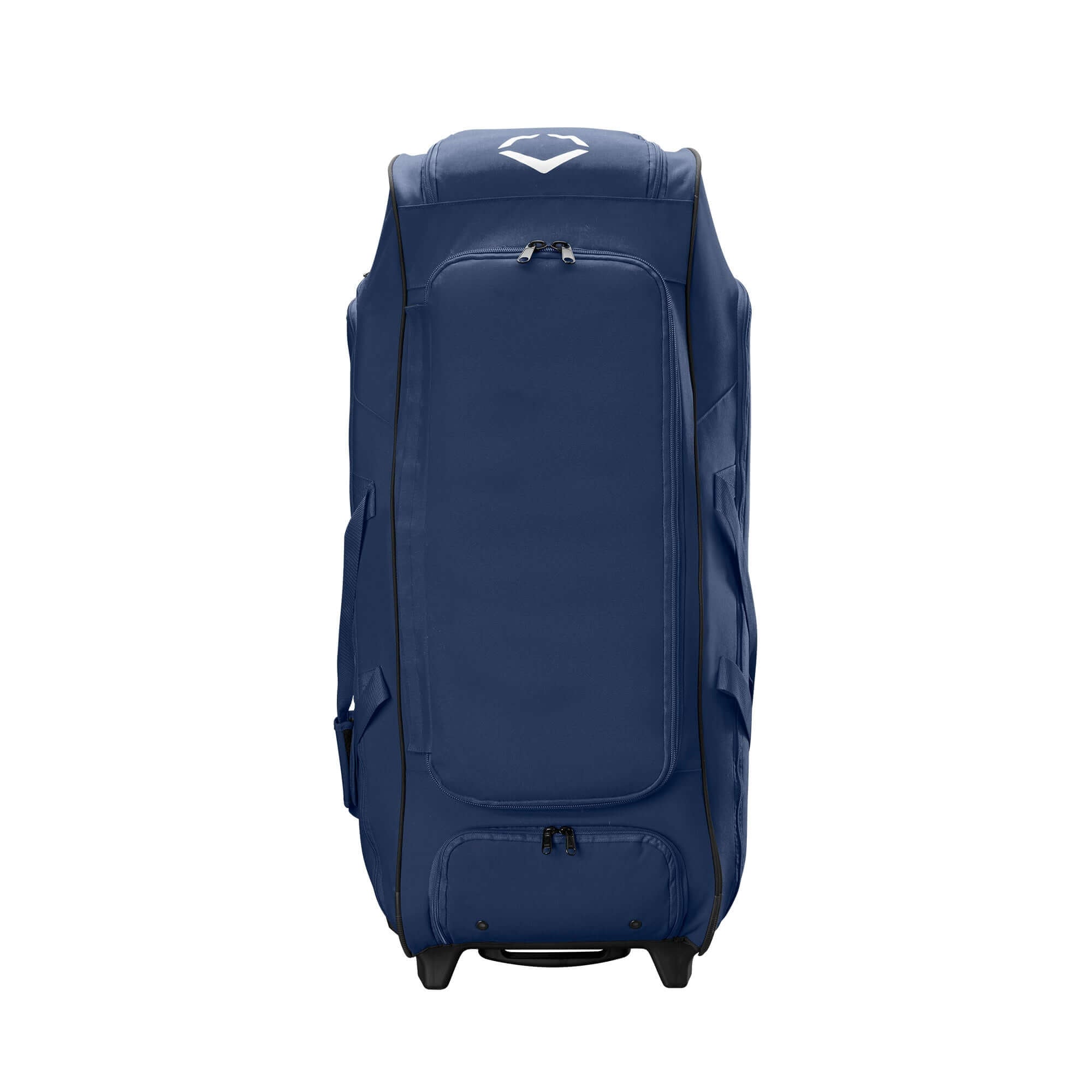 Evoshield Stonewall 2.0 Wheeled Bag in navy, featuring a spacious design for sports equipment storage.