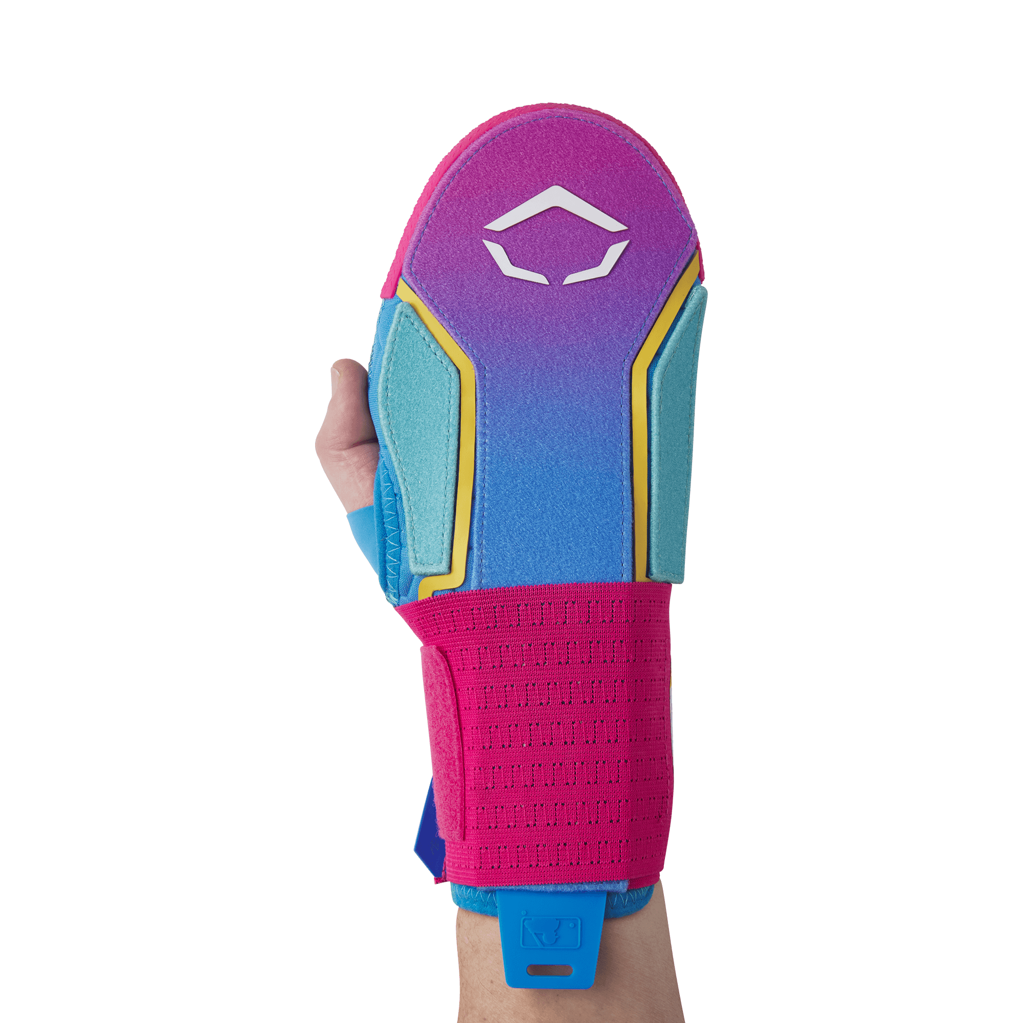 Evoshield X-SRZ Autism Speaks Sliding Mitt 2.0 with Sky Blue to Pink gradient design