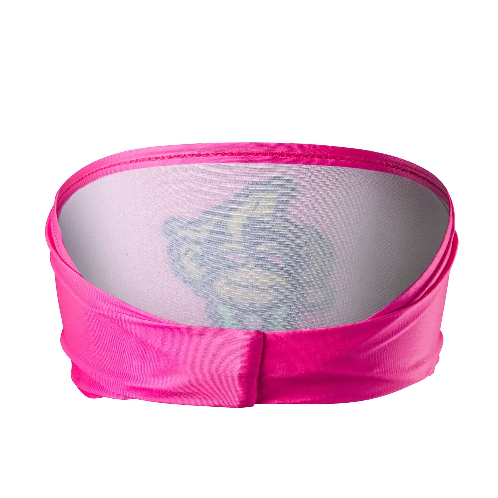 Evoshield Party Animals headband in bright pink featuring playful clown design, perfect for sports and casual wear.