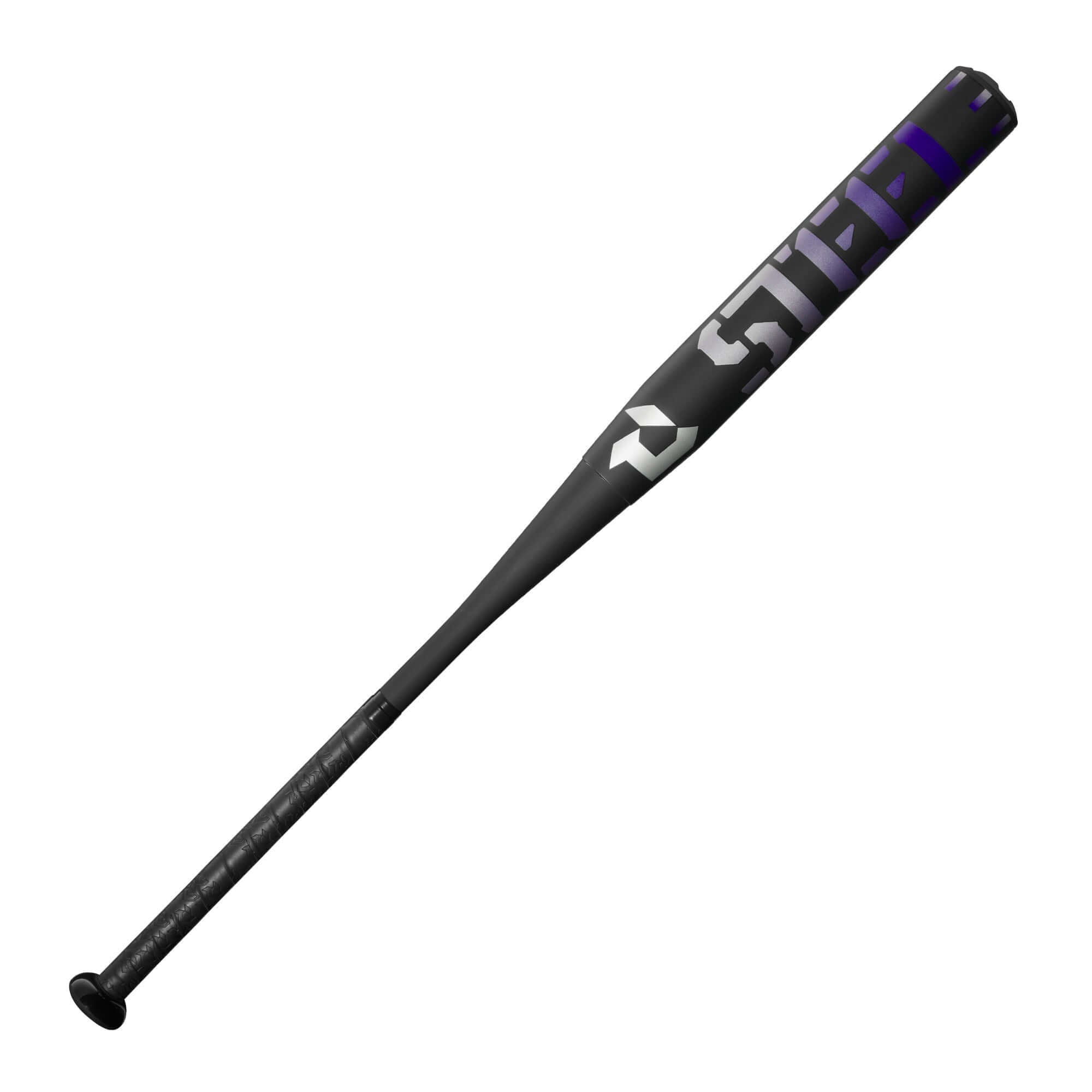  Front profile highlighting the 12” Carburized Seamless Drawn Steel Barrel of DeMarini Bat.