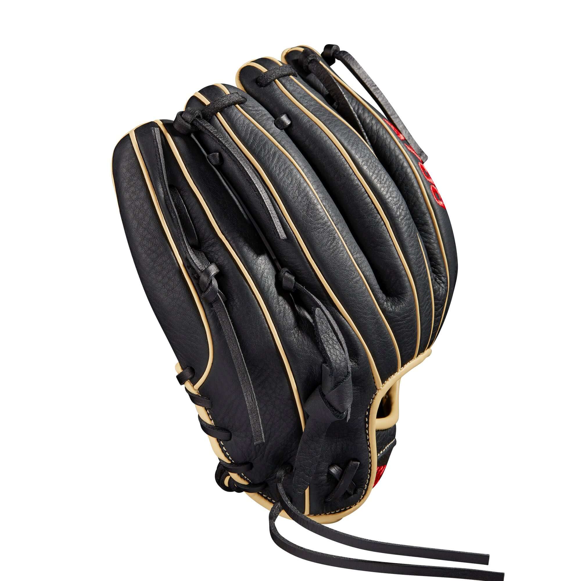 Wilson A700 Baseball Glove 11.5 inch Black Blonde Red with H-Web