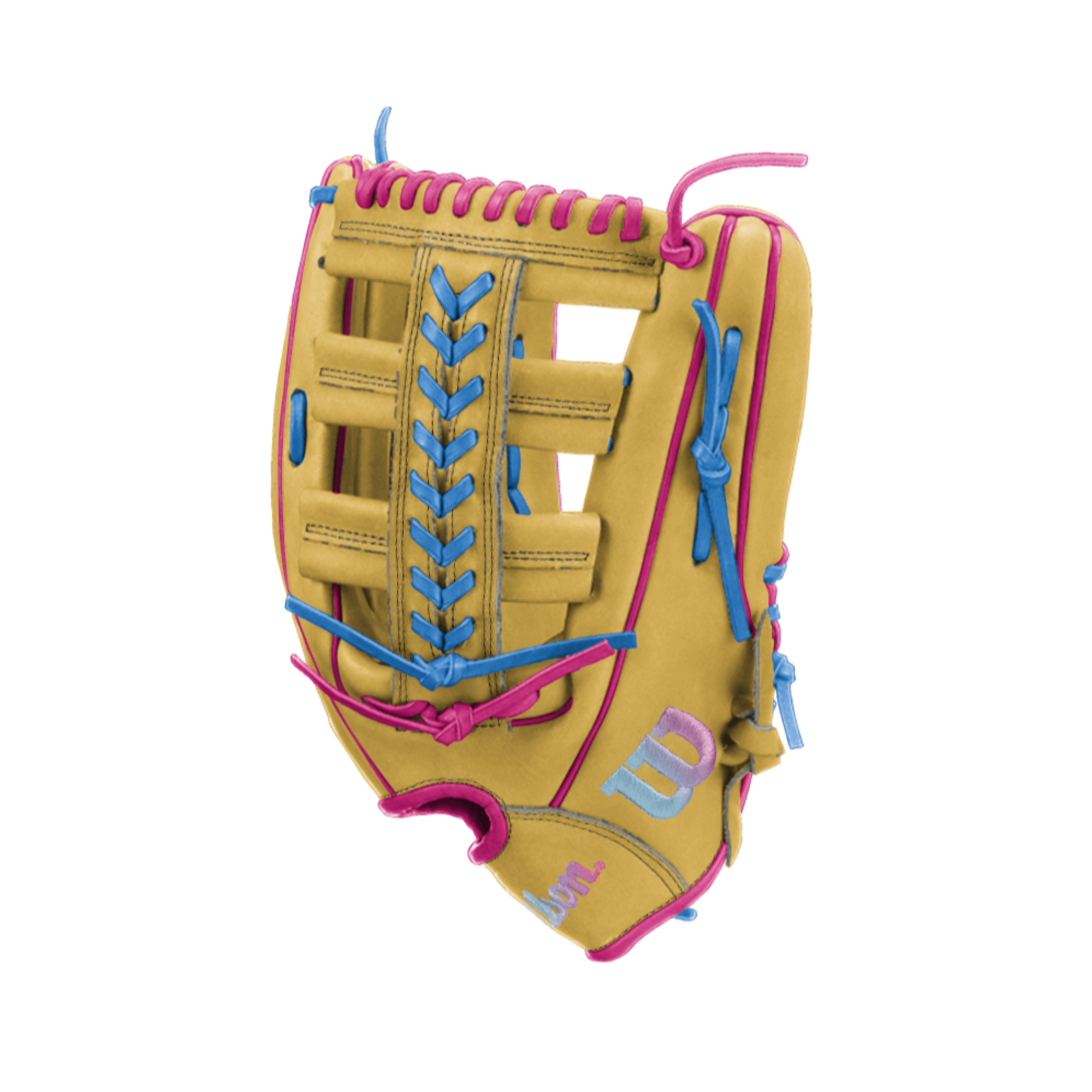 Detailed look at the thumb of Wilson A2000 1810, showcasing reinforced design for enhanced grip.