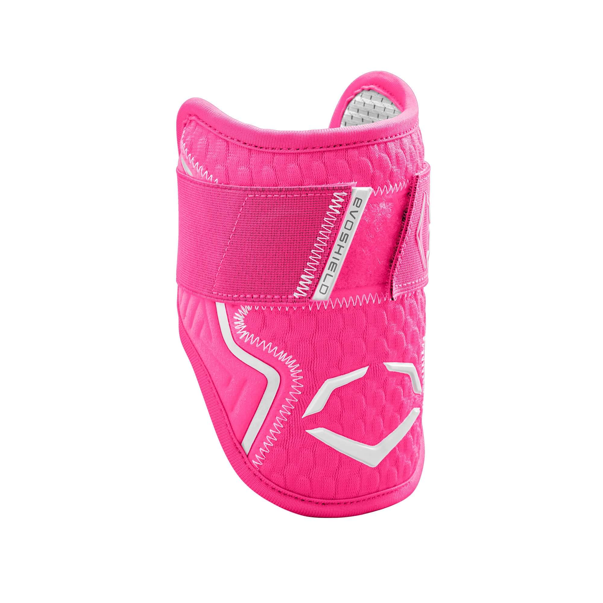 Evoshield Pro-SRZ 2.0 Batter's Elbow Guard in vibrant pink with Gel-to-Shell® Technology for ultimate protection.