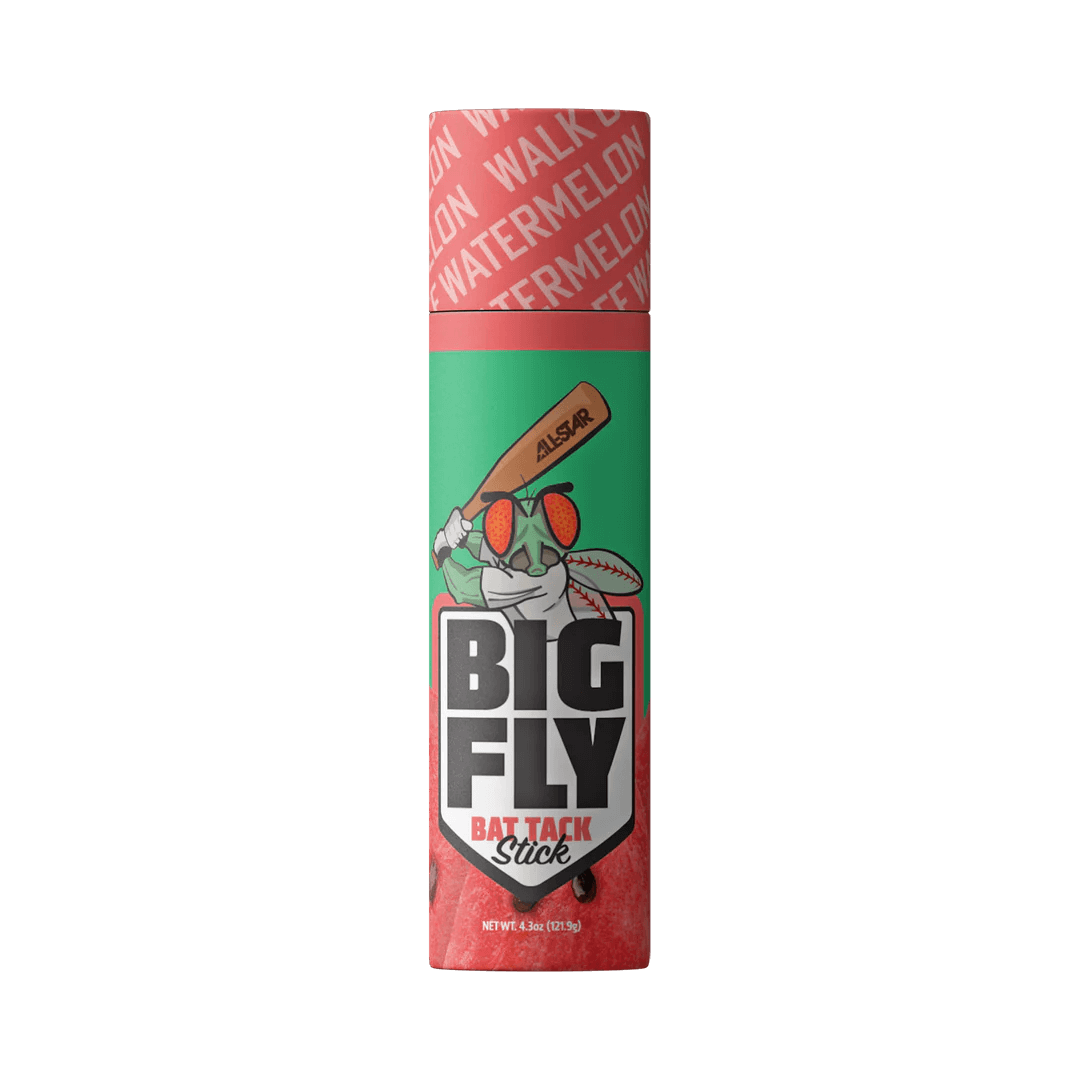 All-Star Big Fly Scented Bat Grip Stick in Walkoff Watermelon for enhanced grip and performance at the plate.