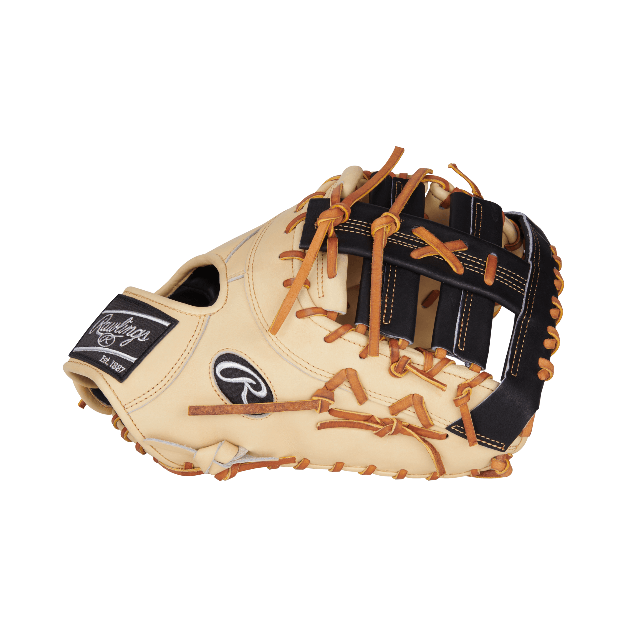 Rawlings Heart of the Hide 13-inch First Base Mitt Camel/Black LHT