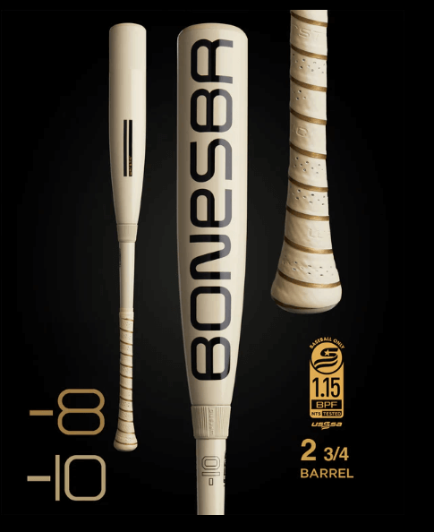 Warstic 2025 Bonesaber Composite USSSA Baseball Bat (-10) with 2 3/4 inch barrel and Katana Speed Composite design.