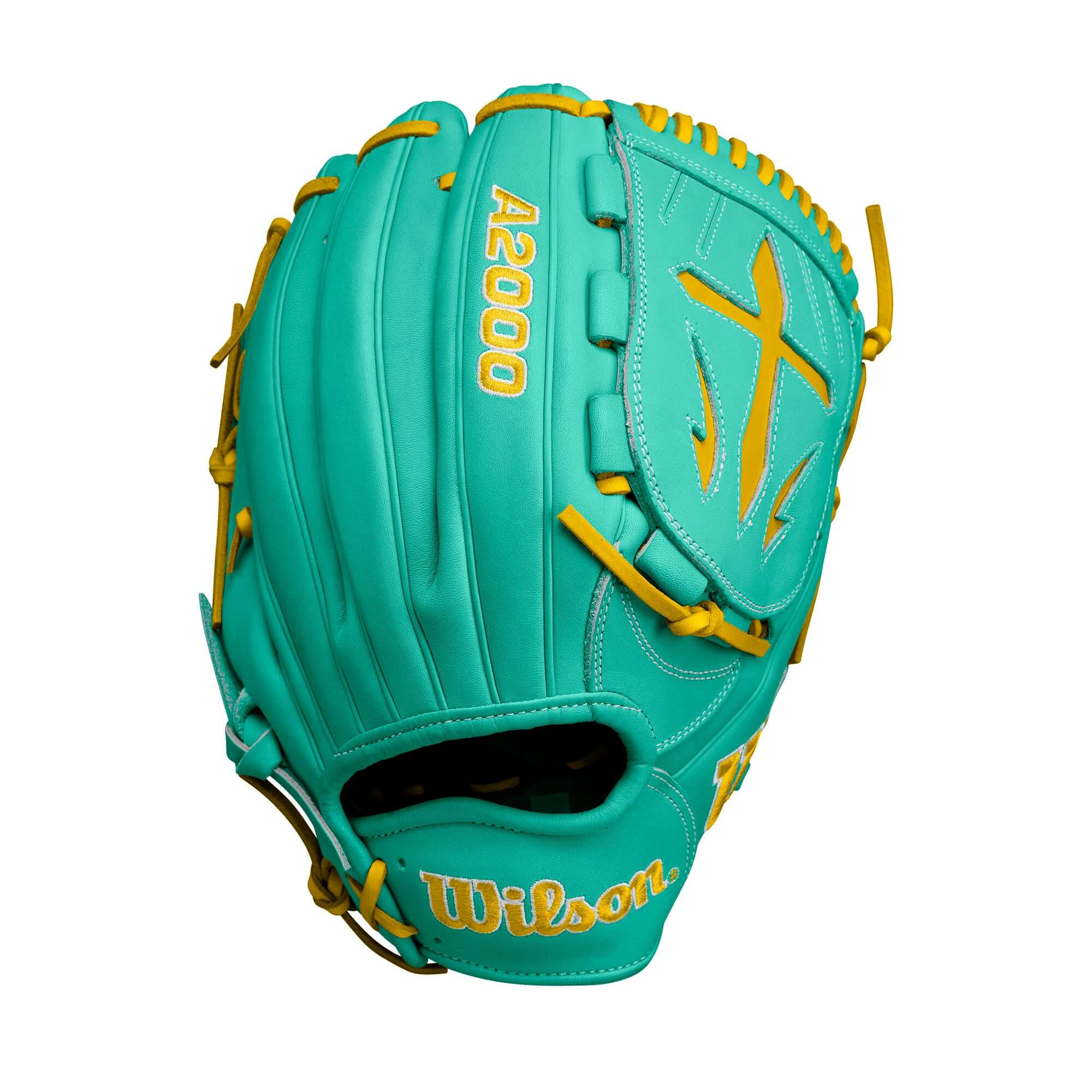 Wilson A2000 B23 Pitcher's Glove LHT 12-inch, Fall 2024, Seafoam Pro Stock leather, One-Piece Swordsman Web