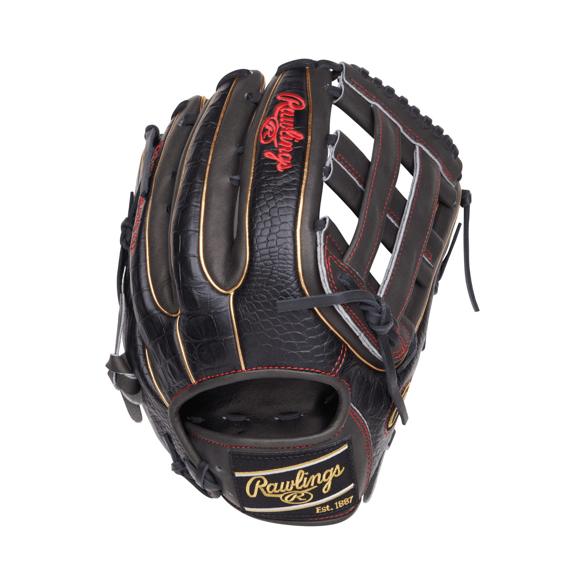 Rawlings Heart of the Hide Series PROR3319-6DS 12.75" baseball glove in dark shadow, showcasing premium leather and design.