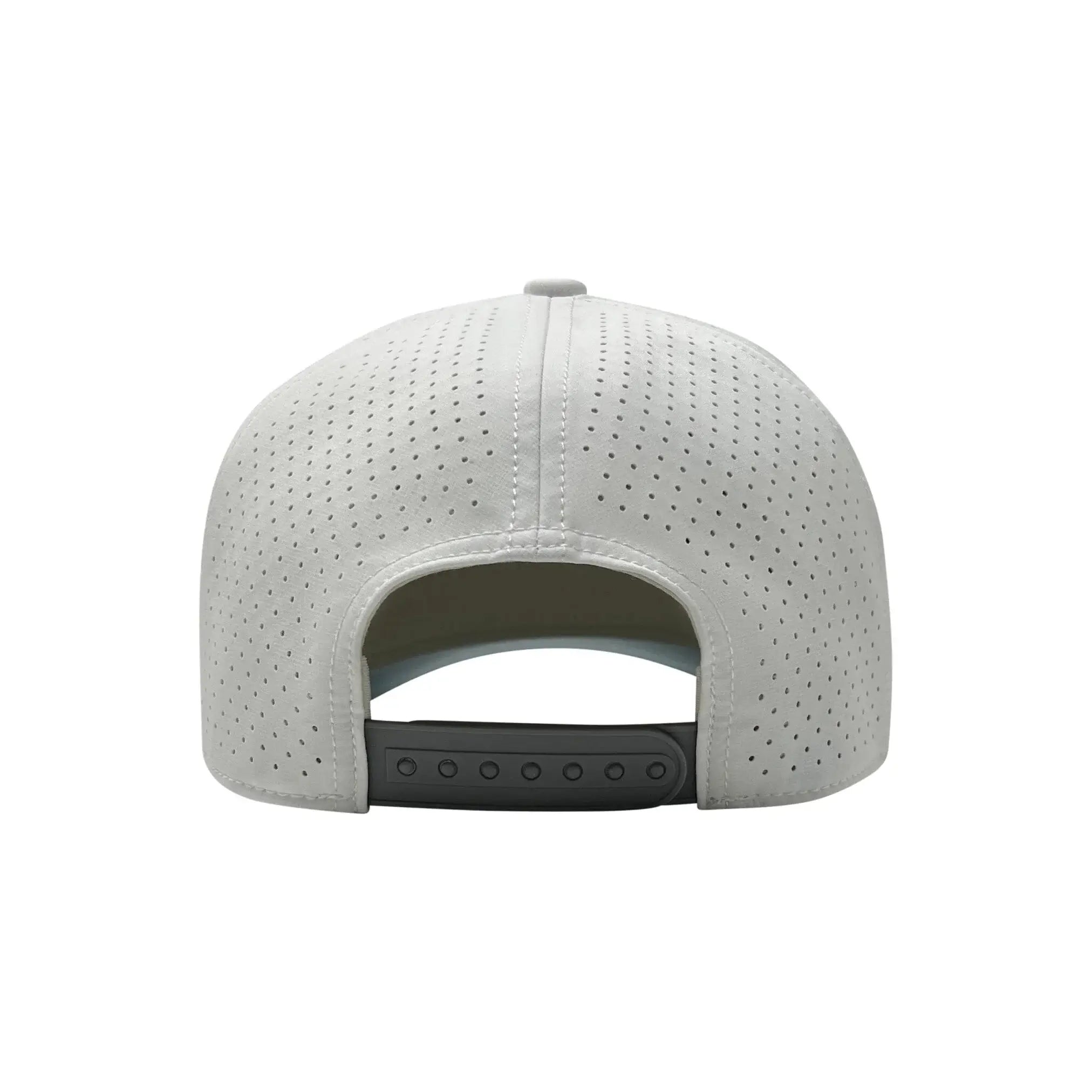 Back view of Bruce Bolt Standard 5-Panel Snapback Hat showcasing laser-cut ventilation panels for breathability.