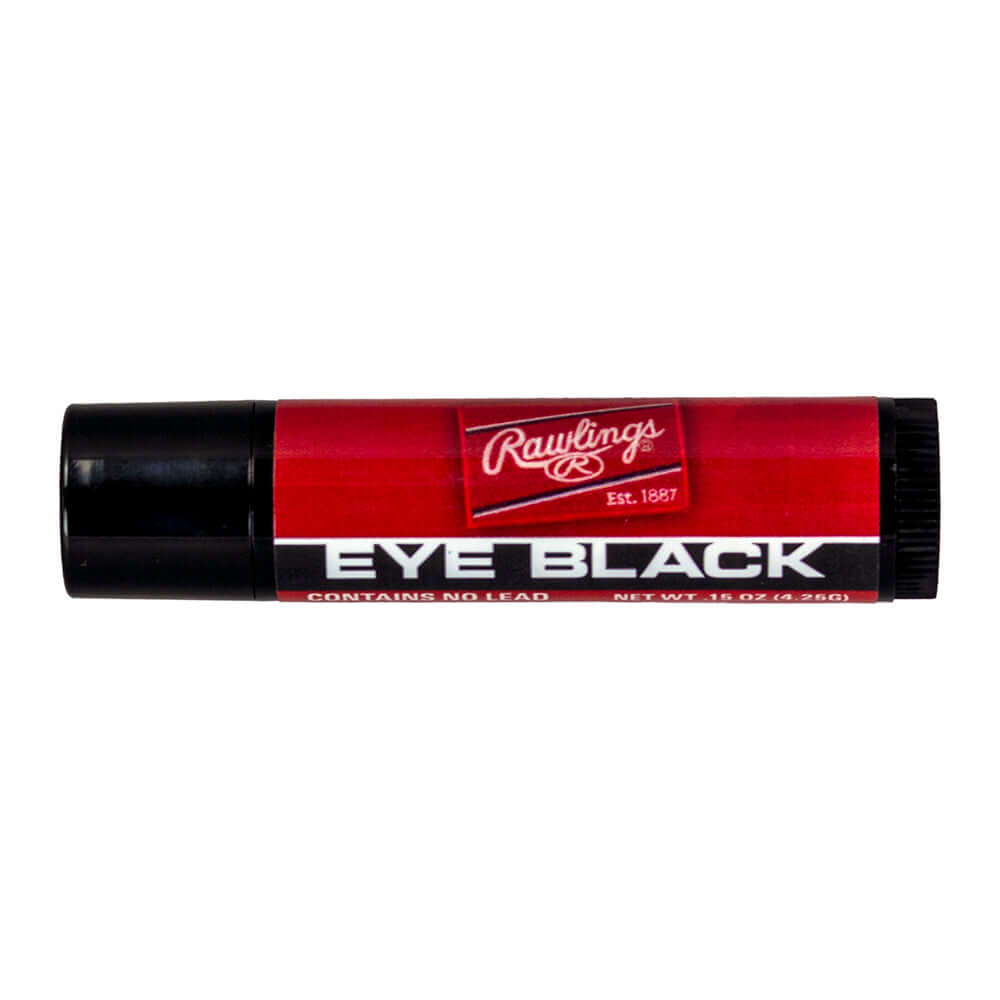 Rawlings Eye Black Stick designed to reduce glare from sunlight and stadium lights, safe and easy to remove.