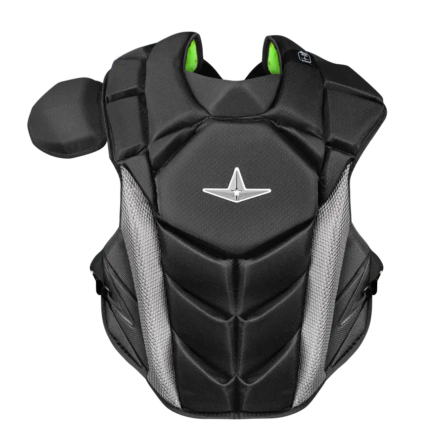 All-Star MVP-PRO™ Chest Protector for adults, NOCSAE certified with advanced 3DU Bar™ technology for superior protection.