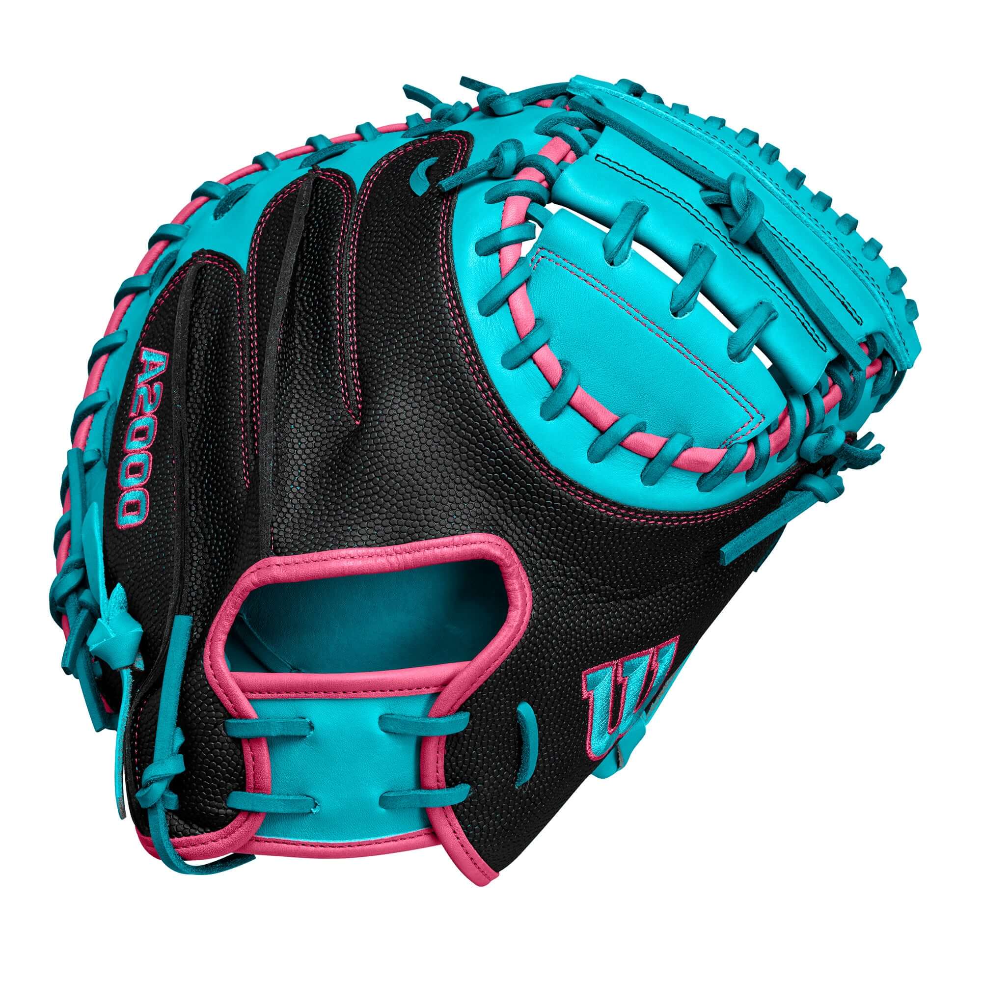 Wilson Fall 2024 A2000 CM33 Baseball Catcher's Mitt Black/Teal 33 inches