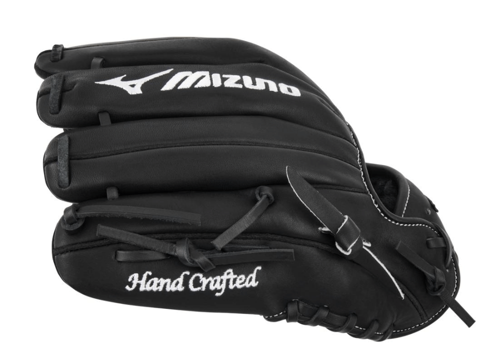 Mizuno GPS-40R Pro Select black baseball glove featuring handcrafted quality and premium Steerhide leather.