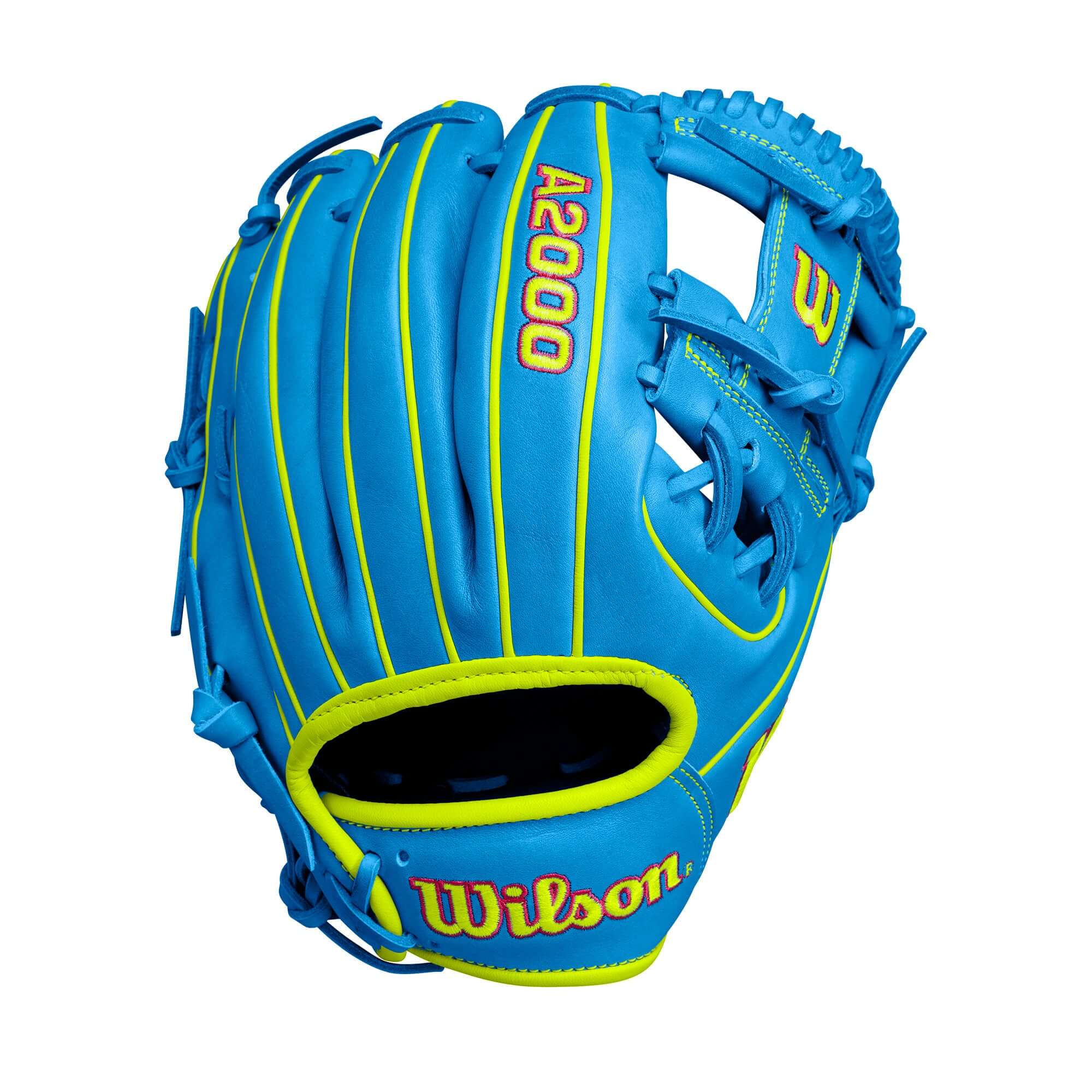 Wilson A2000 1786 Infield Baseball Glove in Sky Blue/Optic, 11.5 inches, Fall 2024 model.