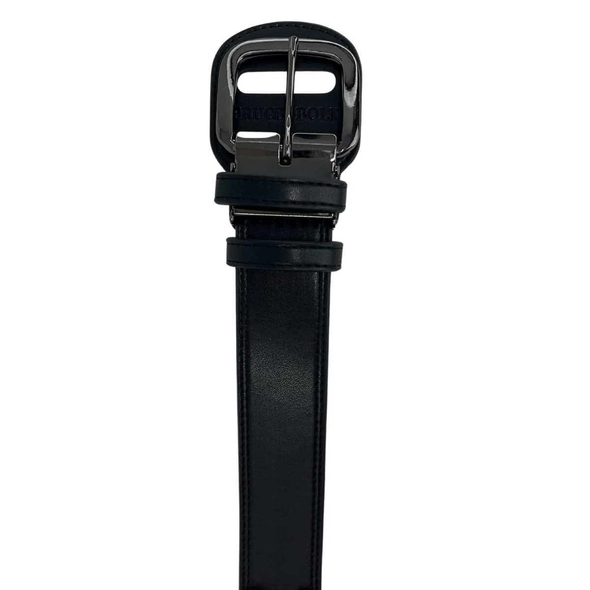 Bruce Bolt Adjustable Belt in Black featuring a durable buckle and sleek design, perfect for baseball and softball athletes.