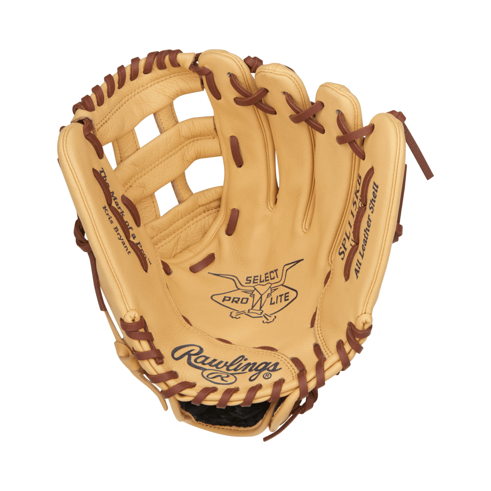 Rawlings Select Pro Lite K. Bryant Youth Baseball Glove 11.5 RHT, Youth Pro Taper Fit, Conventional Back, Pro H Web.