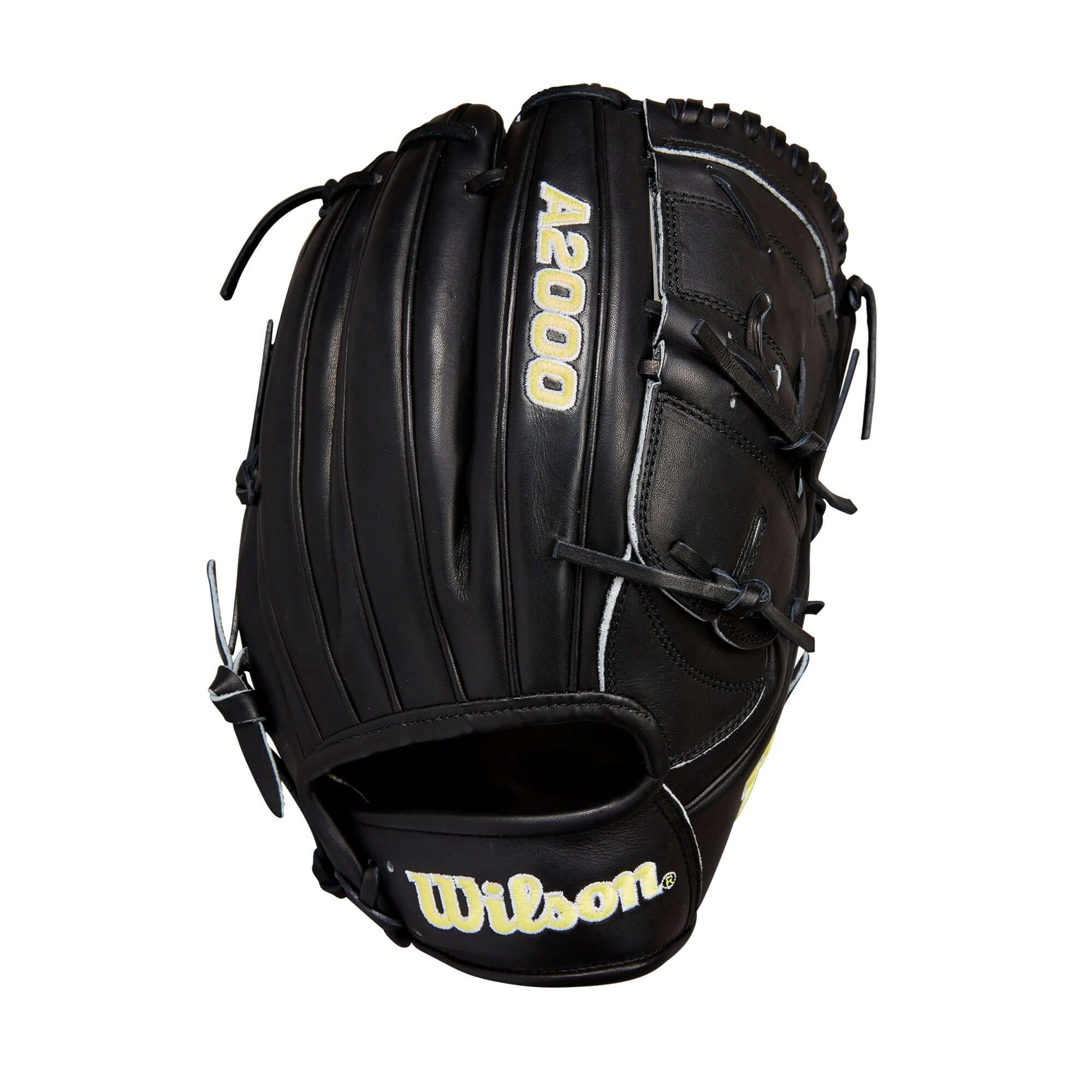 Wilson A2000 B2 Pitcher's Glove, 12, Black, LHT, Pro Stock Leather, Closed Two-Piece Web