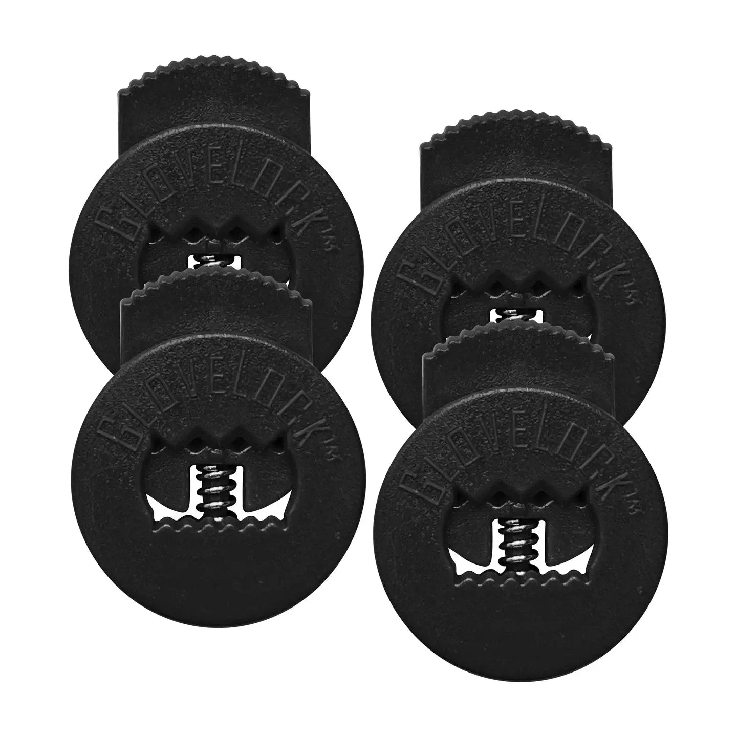 All-Star Glovelocks 4 Pack Lace Clips for Securing Gloves in Black