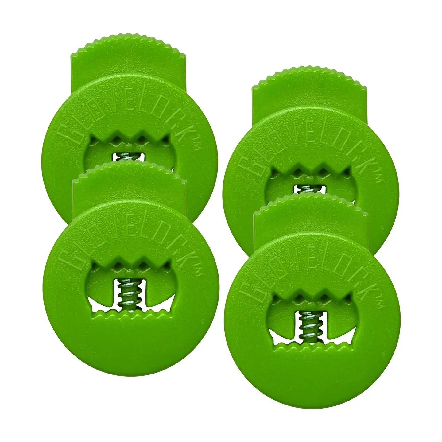 Green All-Star Glovelocks 4 Pack Lace Clips for secure glove fit and game control