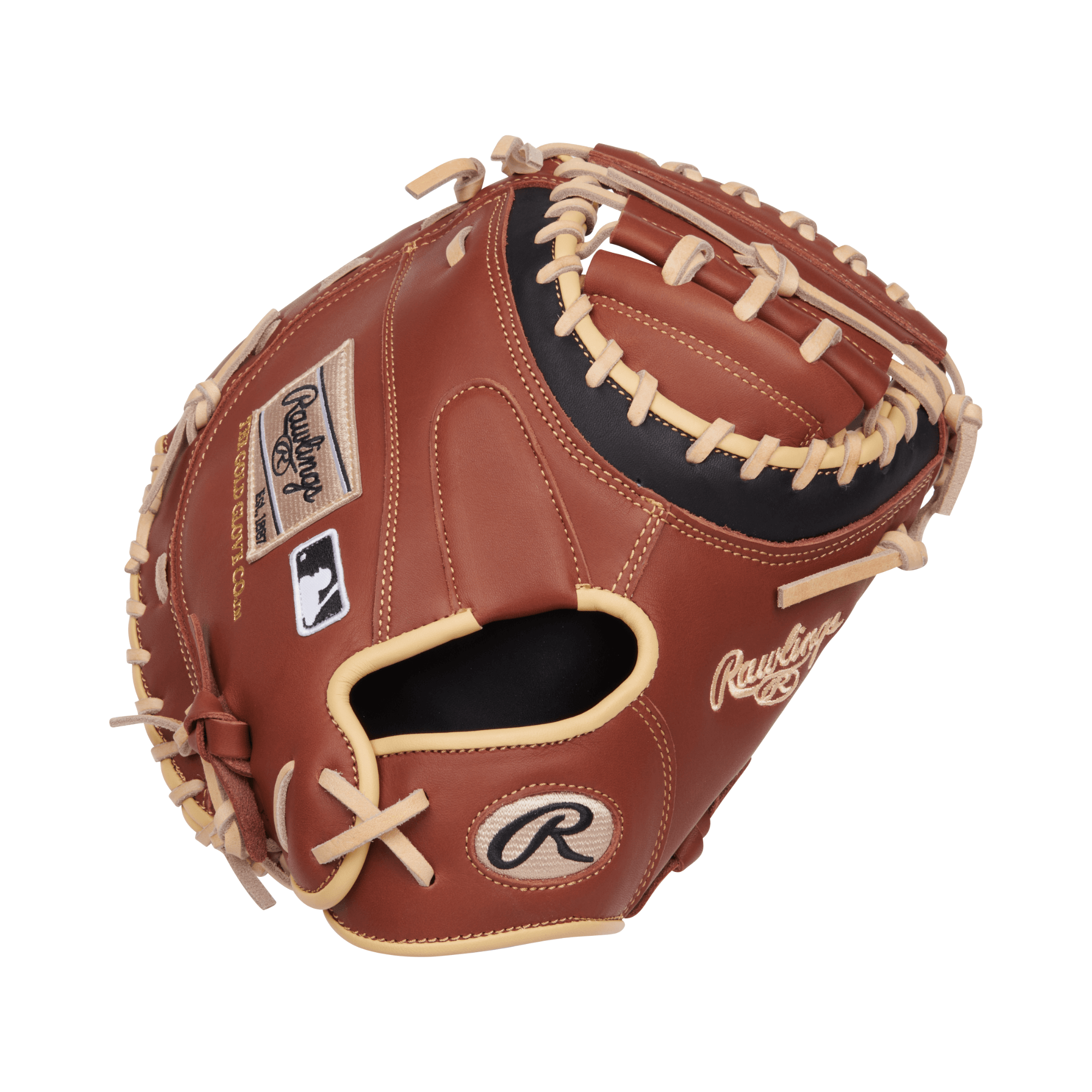 Rawlings NXT Series Catchers Mitt Contour Fit 32.5" in tan, designed for high school and college-level players.