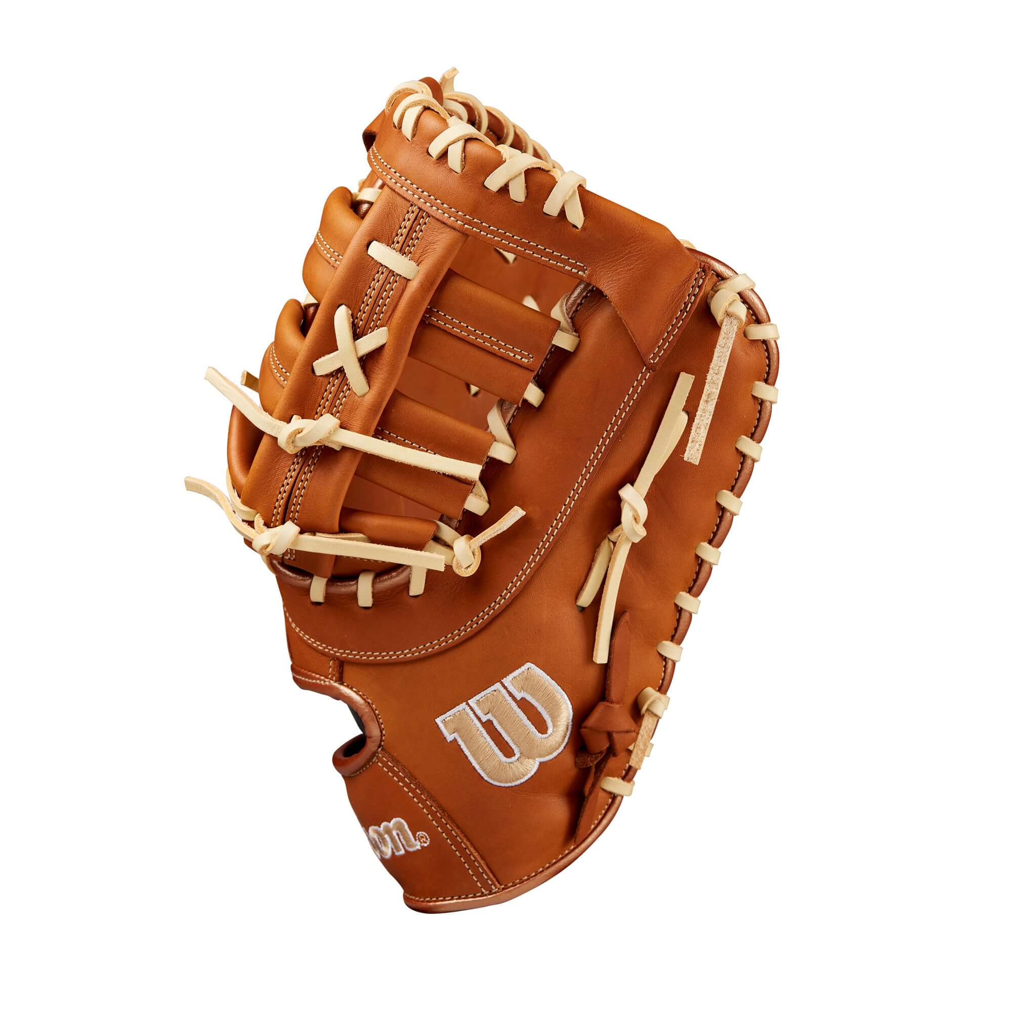 BTL Fall 2024 A1000® 1620 Baseball First Base Mitt 12.5” in Saddle Tan Full Grain leather.