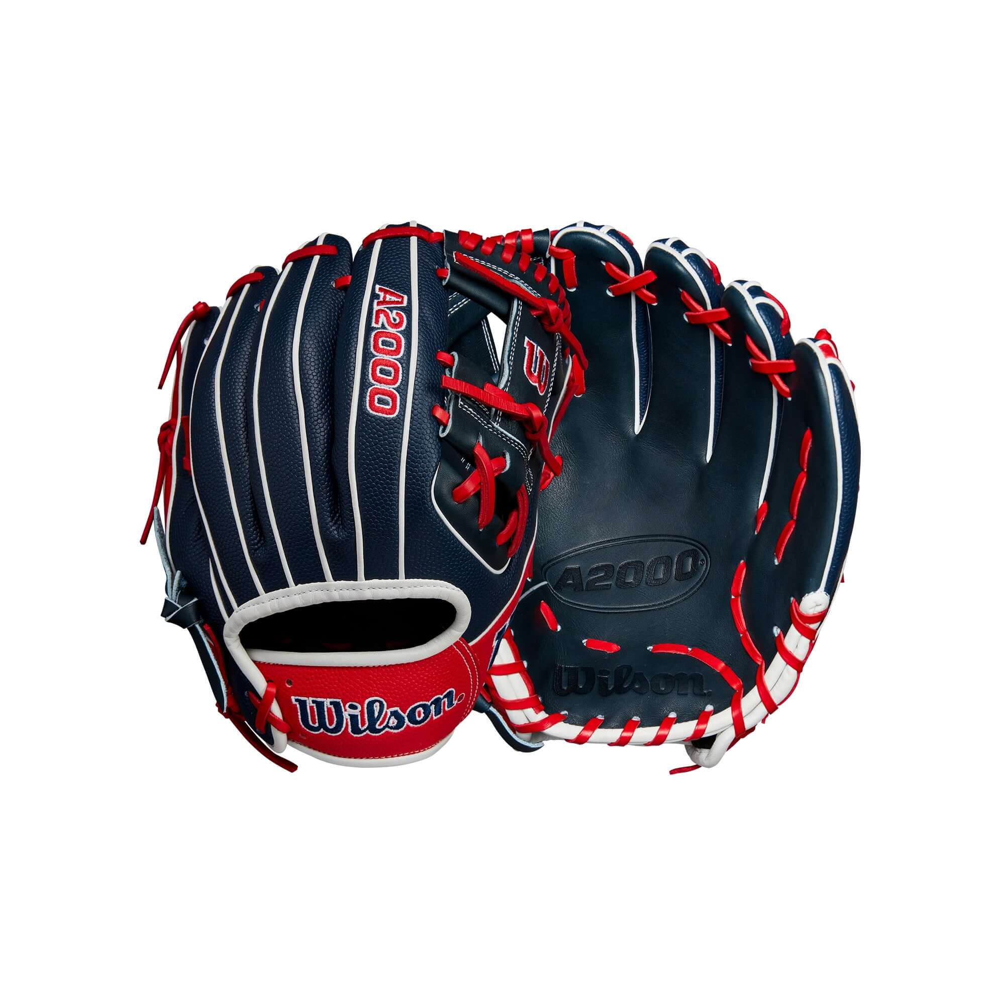 Wilson Glove of the Month July 2024 A2000 1786, 11.5 inch, Navy/Red Pro Stock leather, H-Web design