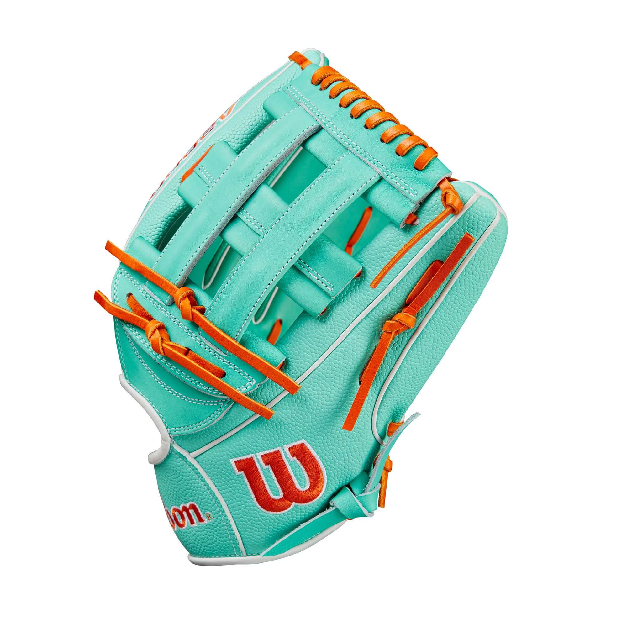 Wilson A2000 February 2024 Glove of the Month, 12.75, Seafoam Pro Stock® leather, Dual Post Web.