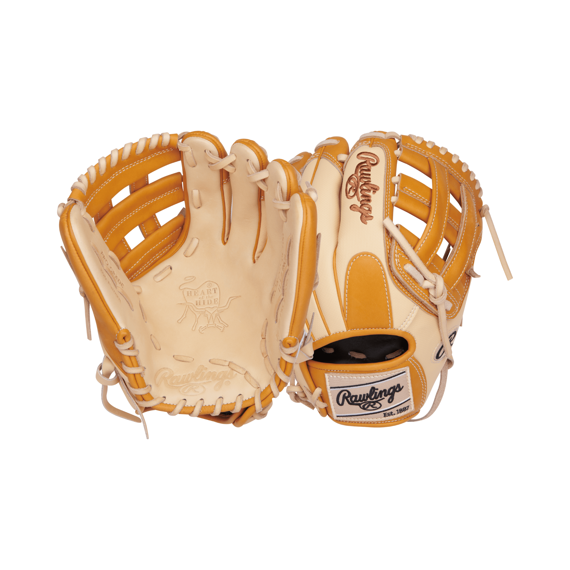 Rawlings Heart of the Hide 11.75-inch infield glove camel and tan leather