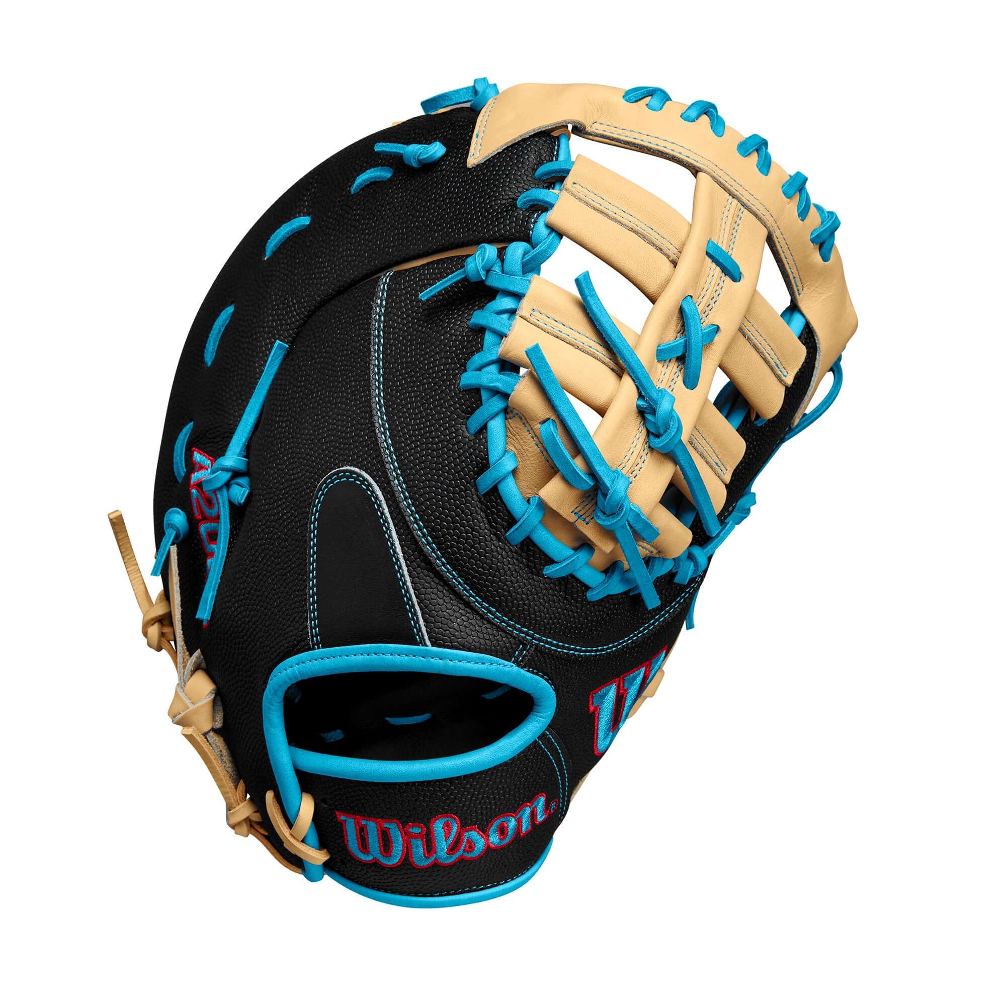 Wilson A2000 1679SS First Base Mitt Black/Sky Blue 12.5