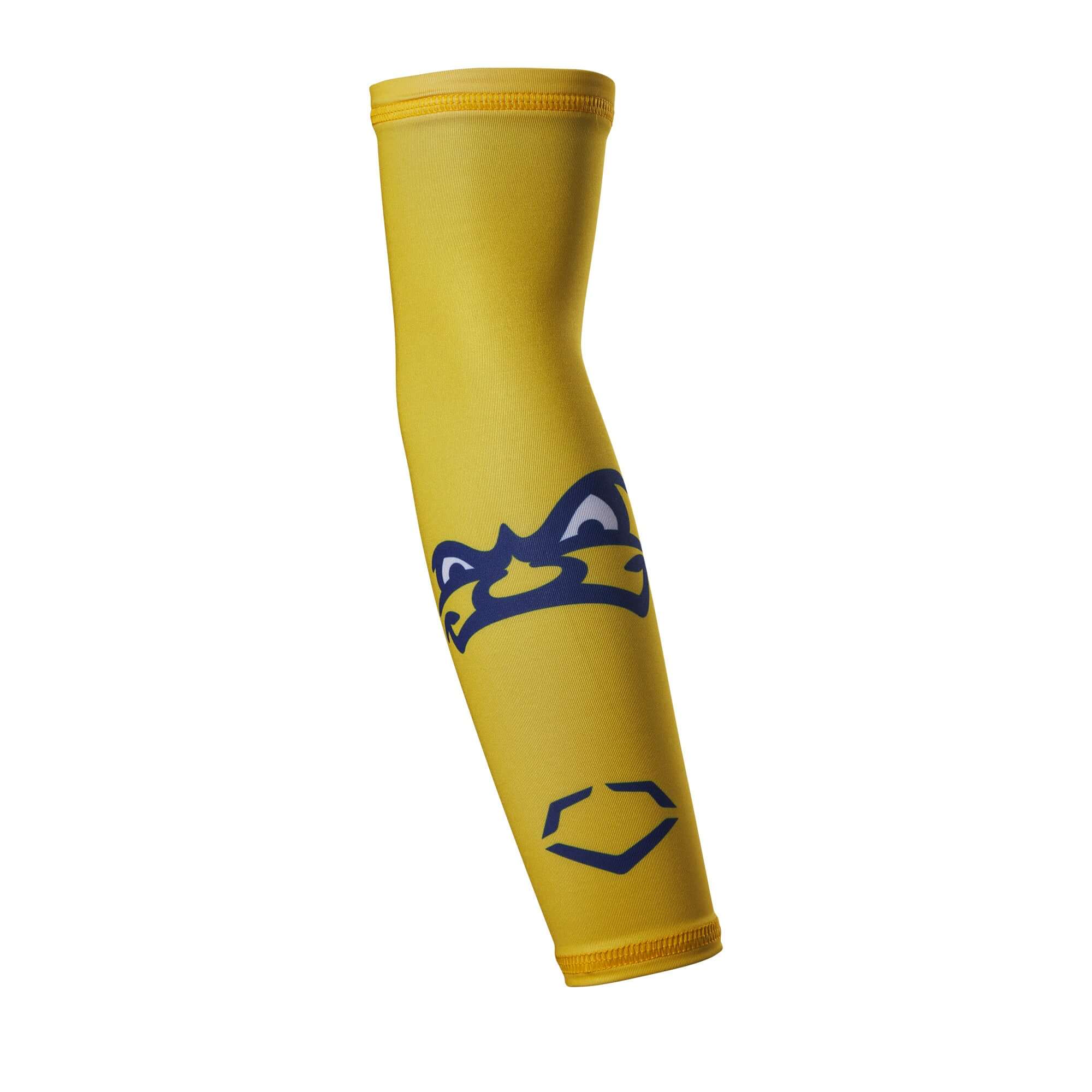 Evoshield Savannah Bananas arm sleeve in yellow with iconic logo design, perfect for baseball players.