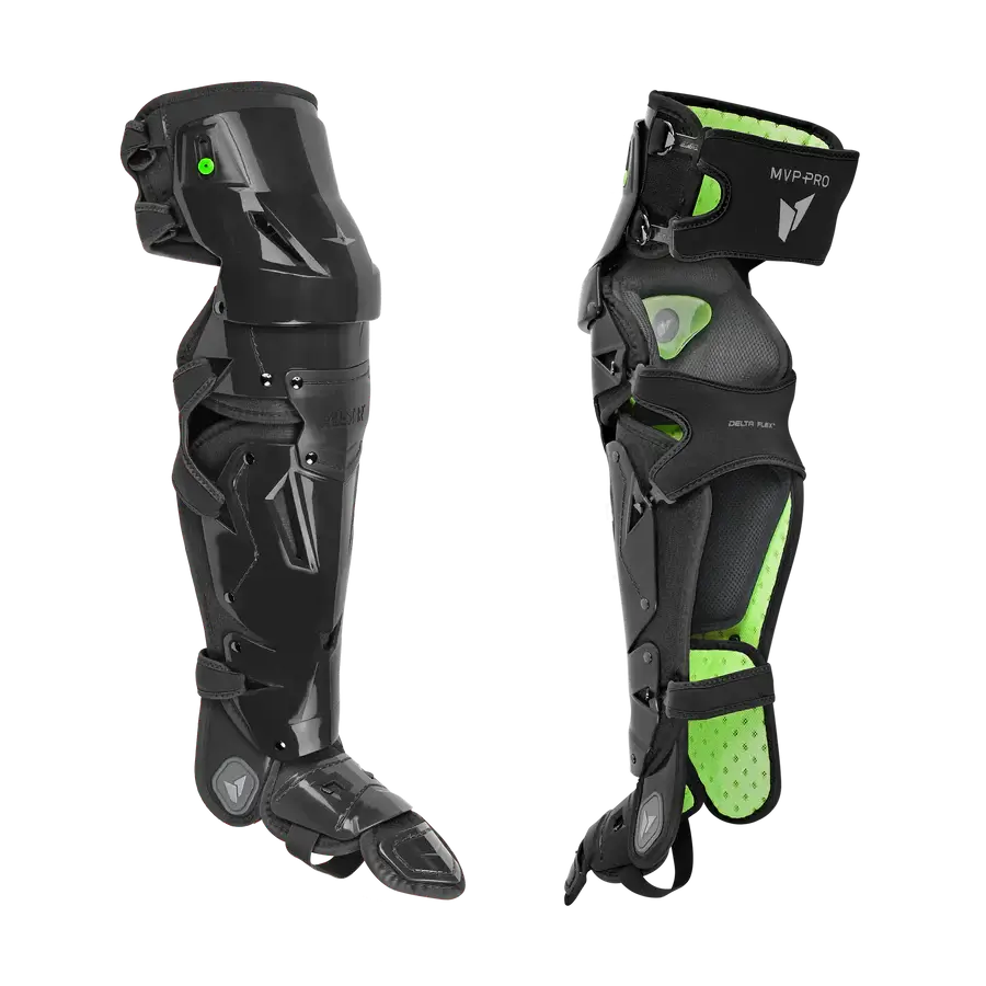 All-Star MVP-PRO™ Leg Guards for adults, featuring impact absorption and moisture-wicking technology for enhanced performance.