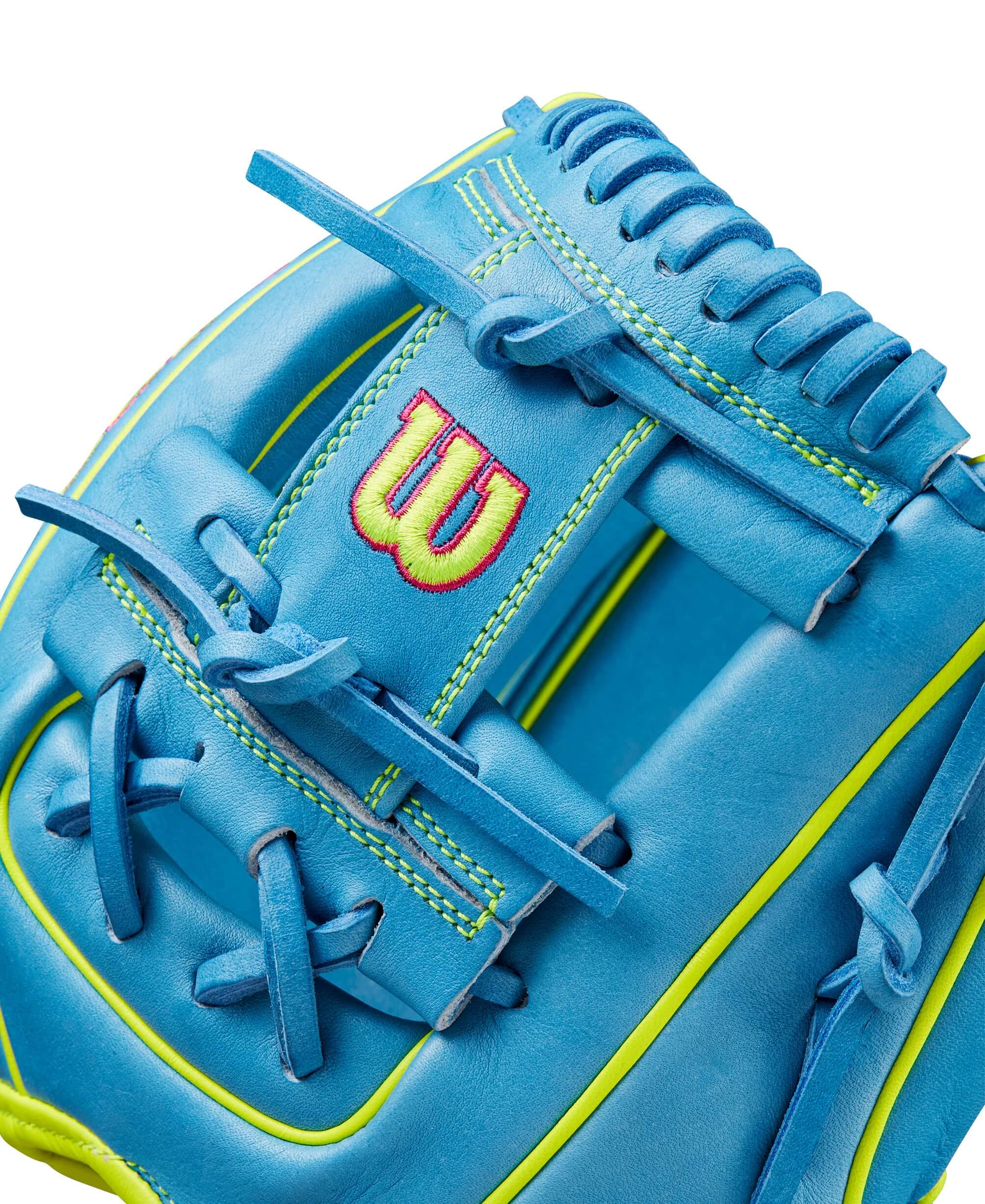 Wilson A2000 1786 Sky Blue Infield Baseball Glove with H-Web Design