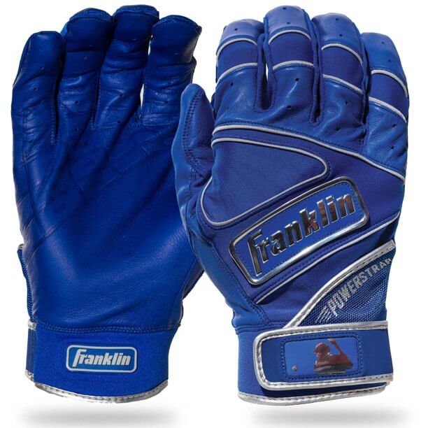 Franklin Powerstrap Chrome Royal gloves in blue, made from premium sheepskin leather for comfort and performance.