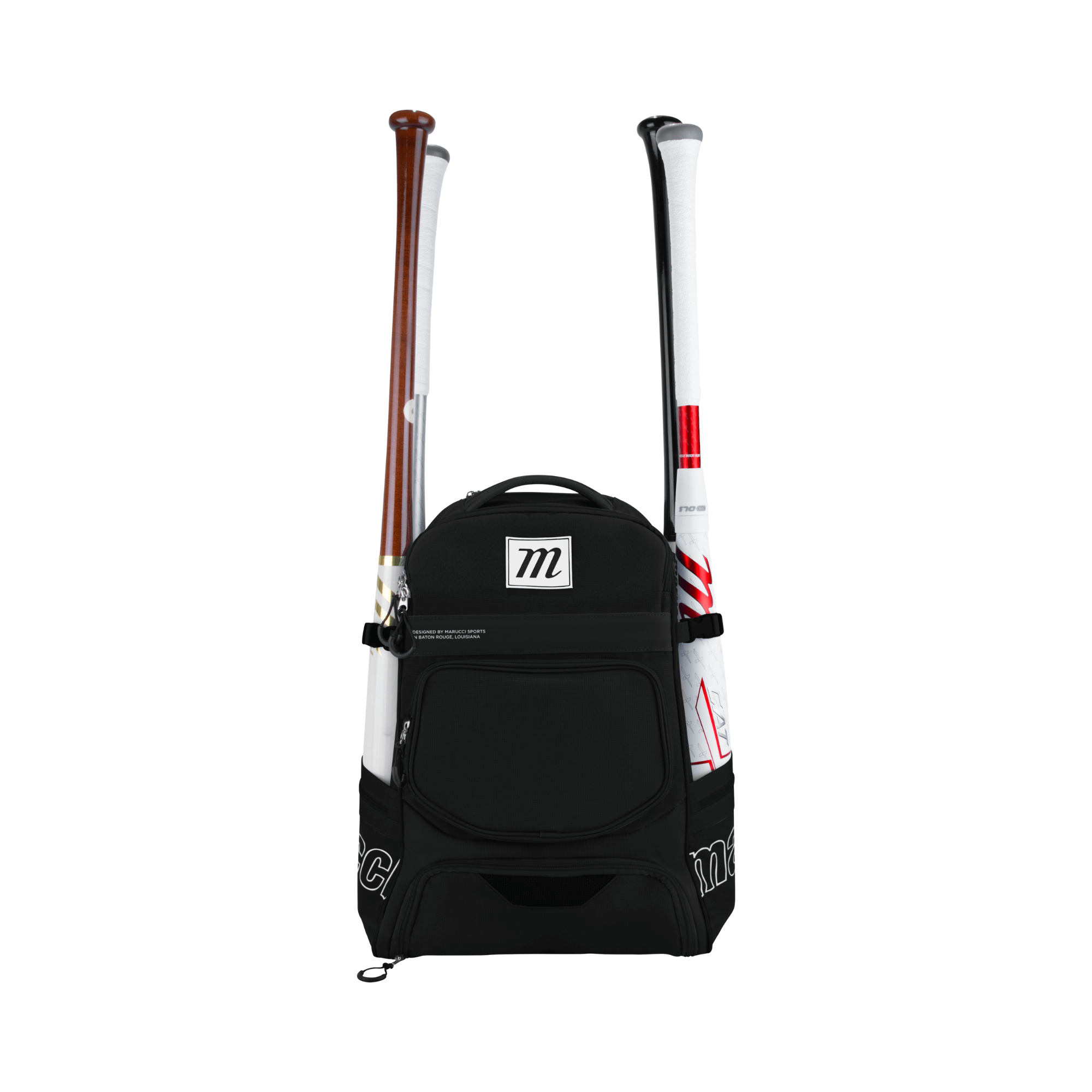 Marucci Rangr Bat Pack Black with two bats, featuring durable construction and sleek design for baseball players.