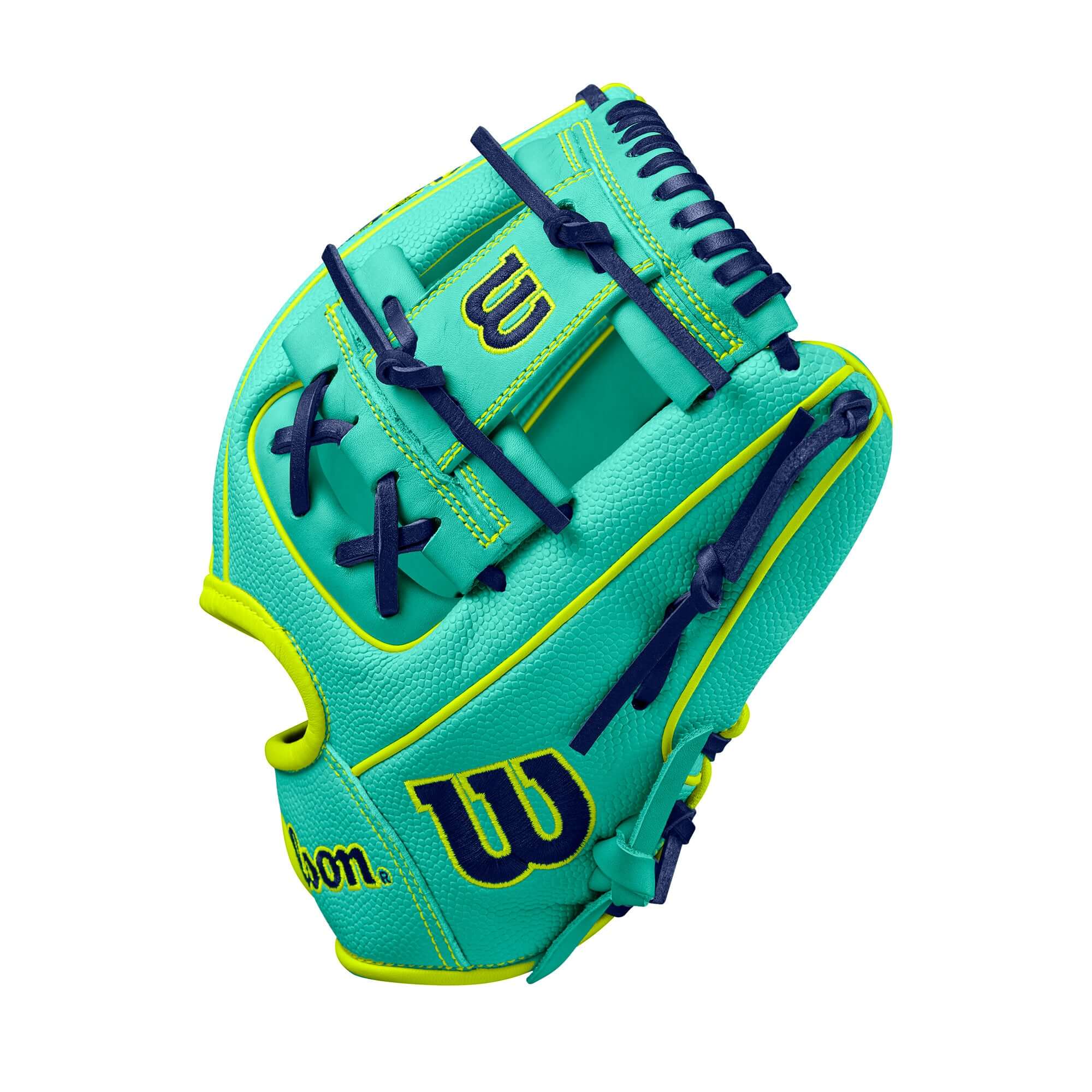 Wilson A2000 DP15SS 11.5” Infield Baseball Glove Seafoam/Optic Yellow