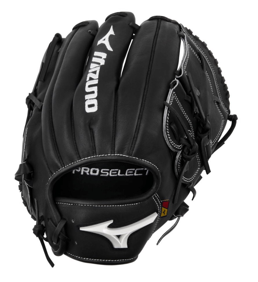 Mizuno GPS-11D Pro Select 12" Pitchers Baseball Glove in black with premium Steerhide leather for enhanced performance.