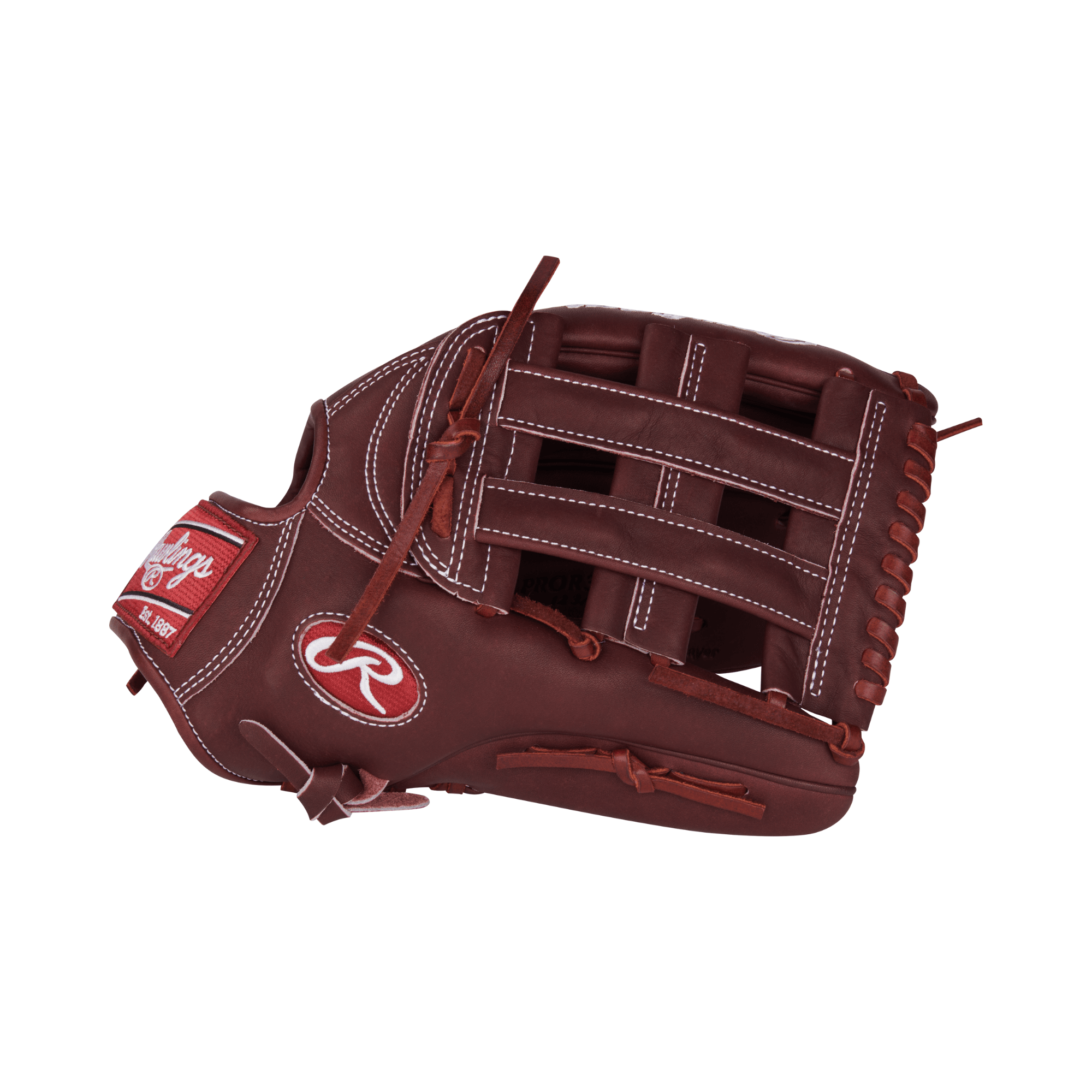 Rawlings Heart of the Hide 12.75" Outfield Glove in Sherry leather, featuring lightweight H-web design.