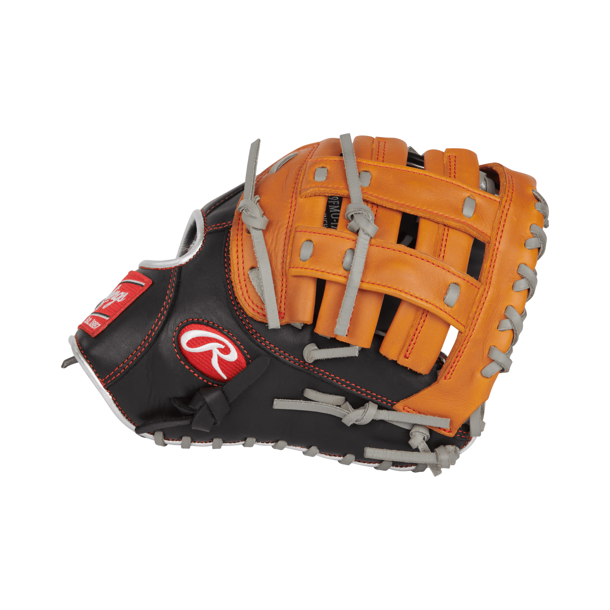 Rawlings R9 Contour Fit Series First Base Mitt, 12-inch, LHT, soft durable leather