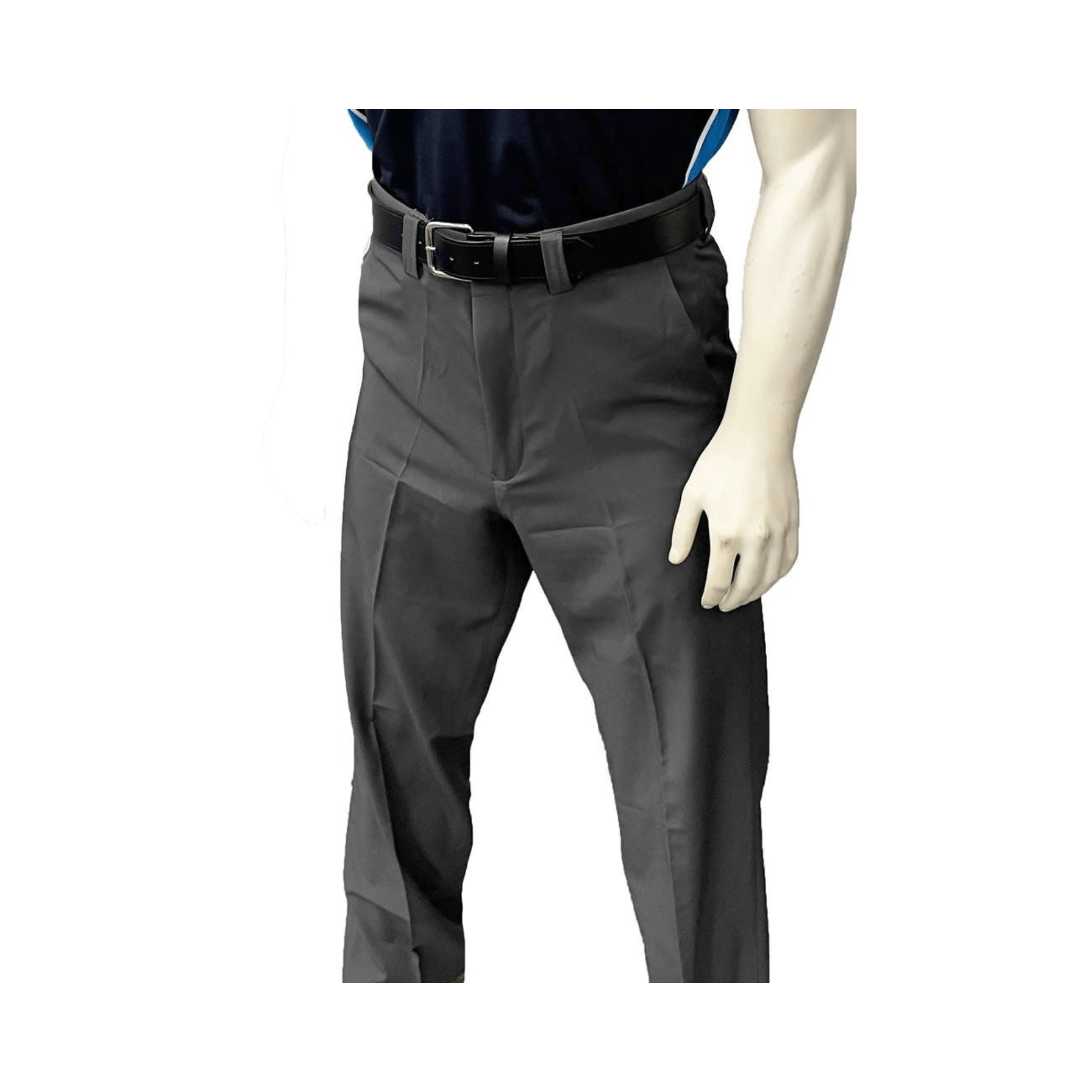 Smitty Mens 4-Way Stretch Flat Front Plate Pant in Charcoal